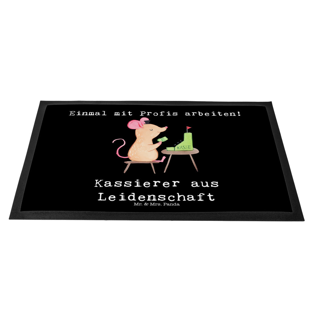 Fußmatte Kassierer aus Leidenschaft Kassierer, Kassenwart, Mitarbeiter Kasse, Türvorleger, Schmutzmatte, Fußabtreter, Matte, Schmutzfänger, Fußabstreifer, Schmutzfangmatte, Türmatte, Motivfußmatte,  Haustürmatte, Vorleger  Beruf, Ausbildung, Jubiläum, Abschied, Rente, Kollege, Kollegin, Geschenk, Schenken, Arbeitskollege, Mitarbeiter, Firma, Danke, Dankeschön