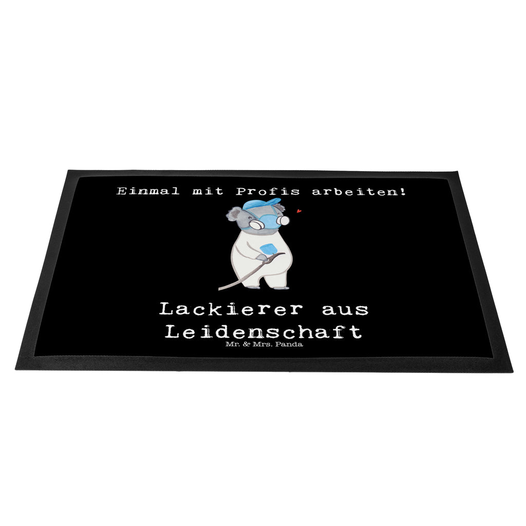 Fußmatte Lackierer aus Leidenschaft Lackierer, Lackierermeister, Werkstatt Lackierer, Ausbildung, Gesellenprüfung,  Türvorleger, Schmutzmatte, Fußabtreter, Matte, Schmutzfänger, Fußabstreifer, Schmutzfangmatte, Türmatte, Motivfußmatte,  Haustürmatte, Vorleger  Beruf, Ausbildung, Jubiläum, Abschied, Rente, Kollege, Kollegin, Geschenk, Schenken, Arbeitskollege, Mitarbeiter, Firma, Danke, Dankeschön