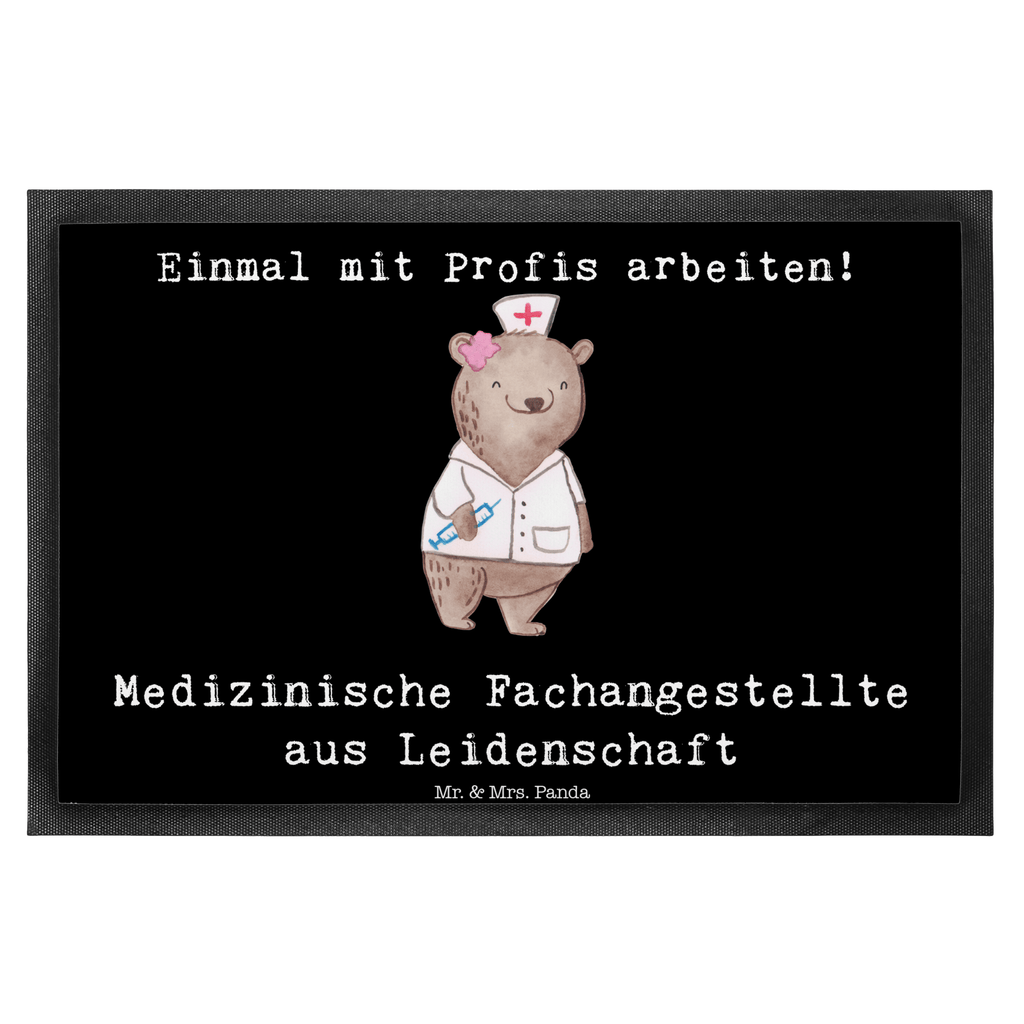 Fußmatte Medizinische Fachangestellte aus Leidenschaft Arzthelferin, Medizinische Fachangestellte, Sprechstundenhilfe, Türvorleger, Schmutzmatte, Fußabtreter, Matte, Schmutzfänger, Fußabstreifer, Schmutzfangmatte, Türmatte, Motivfußmatte,  Haustürmatte, Vorleger  Beruf, Ausbildung, Jubiläum, Abschied, Rente, Kollege, Kollegin, Geschenk, Schenken, Arbeitskollege, Mitarbeiter, Firma, Danke, Dankeschön