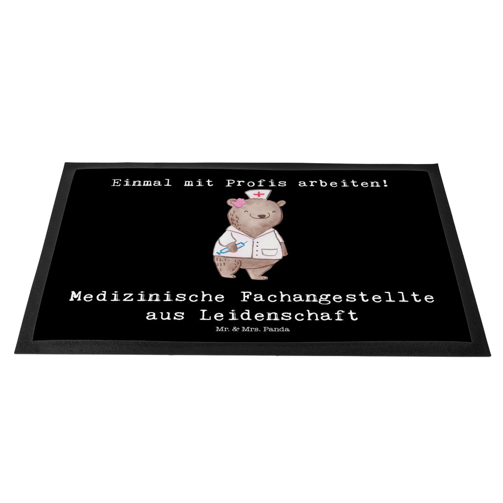 Fußmatte Medizinische Fachangestellte aus Leidenschaft Arzthelferin, Medizinische Fachangestellte, Sprechstundenhilfe, Türvorleger, Schmutzmatte, Fußabtreter, Matte, Schmutzfänger, Fußabstreifer, Schmutzfangmatte, Türmatte, Motivfußmatte,  Haustürmatte, Vorleger  Beruf, Ausbildung, Jubiläum, Abschied, Rente, Kollege, Kollegin, Geschenk, Schenken, Arbeitskollege, Mitarbeiter, Firma, Danke, Dankeschön