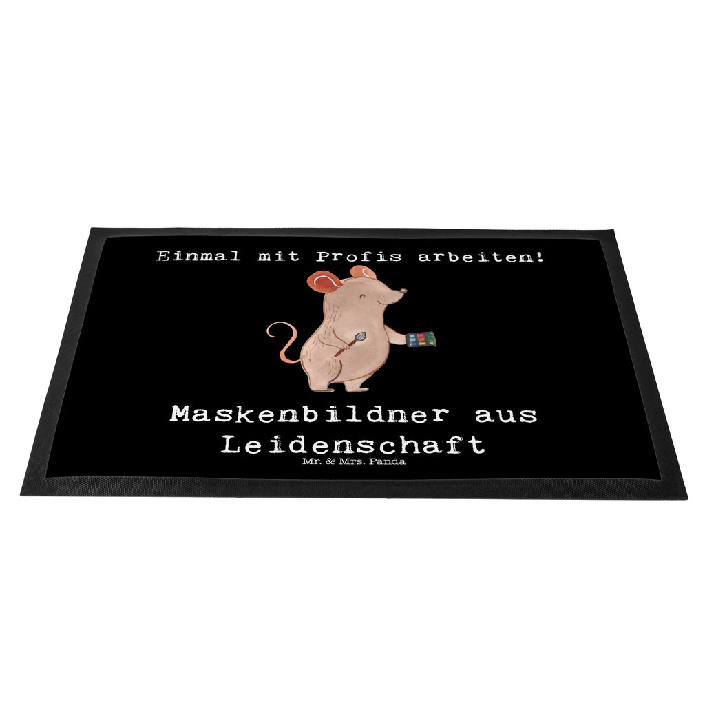 Fußmatte Maskenbildner aus Leidenschaft Kosmetiker, Make Up Artist , Maskenbildner, Visagist, Ausbildung, Beauty Salon, Kosmetikstudio,  Eröffnung,  Türvorleger, Schmutzmatte, Fußabtreter, Matte, Schmutzfänger, Fußabstreifer, Schmutzfangmatte, Türmatte, Motivfußmatte,  Haustürmatte, Vorleger  Beruf, Ausbildung, Jubiläum, Abschied, Rente, Kollege, Kollegin, Geschenk, Schenken, Arbeitskollege, Mitarbeiter, Firma, Danke, Dankeschön