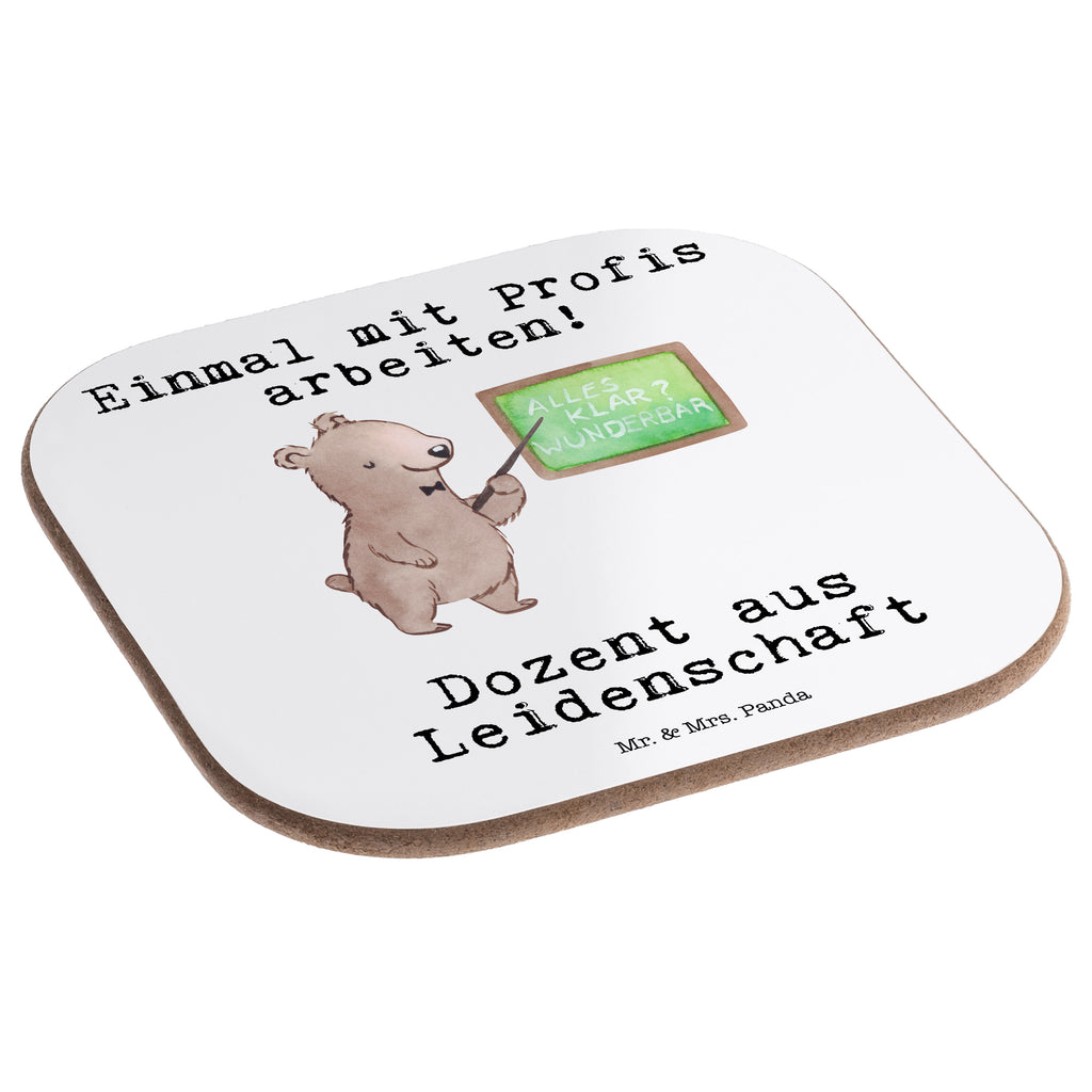 Quadratische Untersetzer Dozent aus Leidenschaft Bierdeckel, Glasuntersetzer, Untersetzer Gläser, Getränkeuntersetzer, Beruf, Ausbildung, Jubiläum, Abschied, Rente, Kollege, Kollegin, Geschenk, Schenken, Arbeitskollege, Mitarbeiter, Firma, Danke, Dankeschön, Dozent, Professor, Universität, Vorlesung, Tutor, Akademiker, Uni, Unterricht