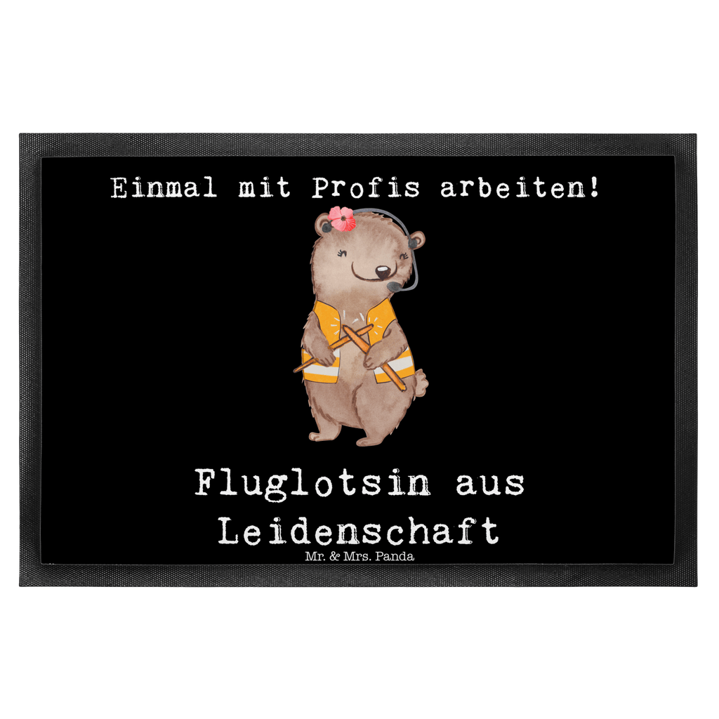 Fußmatte Fluglotsin aus Leidenschaft Fluglotsin, Flugverkehrsleiterin, Luftfahrtpersonal, Ausbildung, Flugsicherung,  Türvorleger, Schmutzmatte, Fußabtreter, Matte, Schmutzfänger, Fußabstreifer, Schmutzfangmatte, Türmatte, Motivfußmatte,  Haustürmatte, Vorleger  Beruf, Ausbildung, Jubiläum, Abschied, Rente, Kollege, Kollegin, Geschenk, Schenken, Arbeitskollege, Mitarbeiter, Firma, Danke, Dankeschön