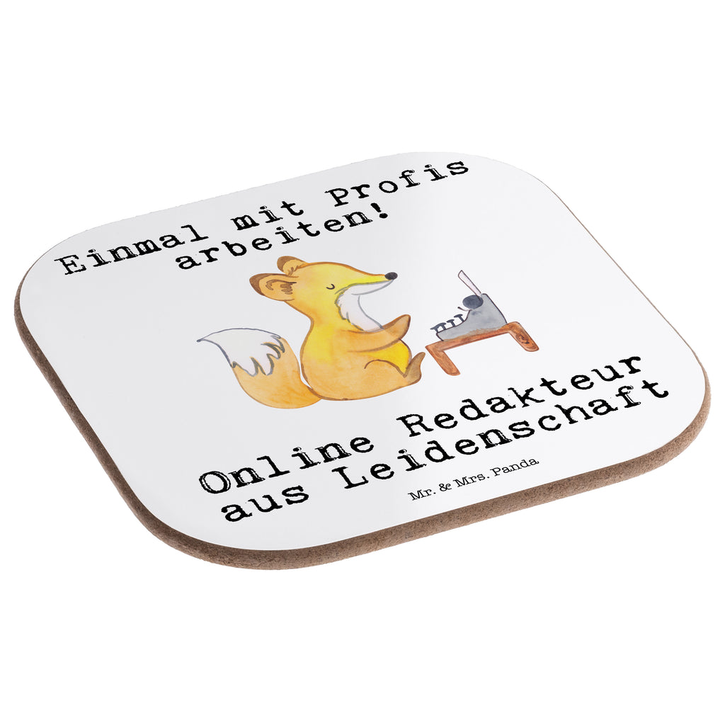 Quadratische Untersetzer Online Redakteur aus Leidenschaft Bierdeckel, Glasuntersetzer, Untersetzer Gläser, Getränkeuntersetzer, Beruf, Ausbildung, Jubiläum, Abschied, Rente, Kollege, Kollegin, Geschenk, Schenken, Arbeitskollege, Mitarbeiter, Firma, Danke, Dankeschön