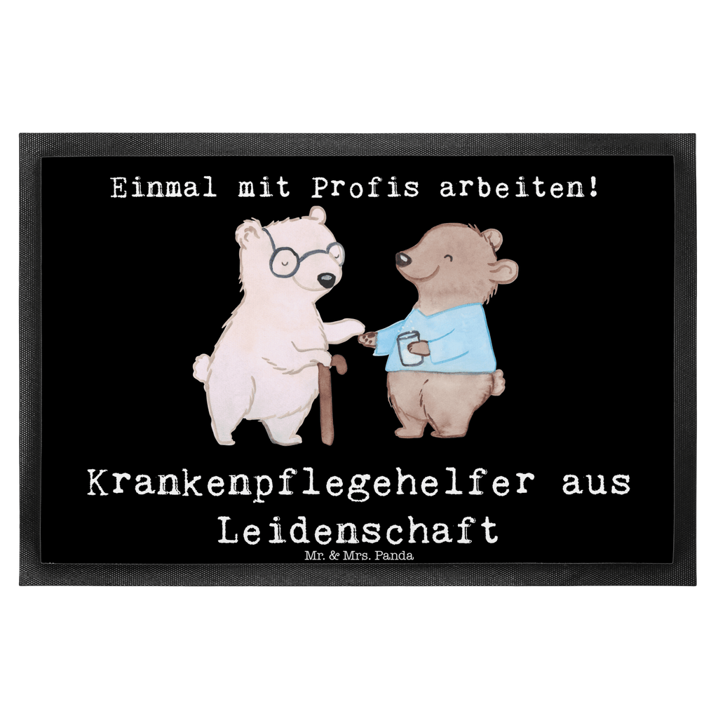Fußmatte Krankenpflegehelfer aus Leidenschaft Krankenpflegehelfer, Pflegehelfer, Ausbildung, Pflegekraft,  Türvorleger, Schmutzmatte, Fußabtreter, Matte, Schmutzfänger, Fußabstreifer, Schmutzfangmatte, Türmatte, Motivfußmatte,  Haustürmatte, Vorleger  Beruf, Ausbildung, Jubiläum, Abschied, Rente, Kollege, Kollegin, Geschenk, Schenken, Arbeitskollege, Mitarbeiter, Firma, Danke, Dankeschön