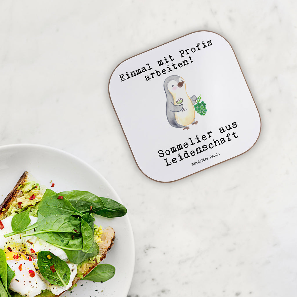 Quadratische Untersetzer Sommelier aus Leidenschaft Bierdeckel, Glasuntersetzer, Untersetzer Gläser, Getränkeuntersetzer, Beruf, Ausbildung, Jubiläum, Abschied, Rente, Kollege, Kollegin, Geschenk, Schenken, Arbeitskollege, Mitarbeiter, Firma, Danke, Dankeschön