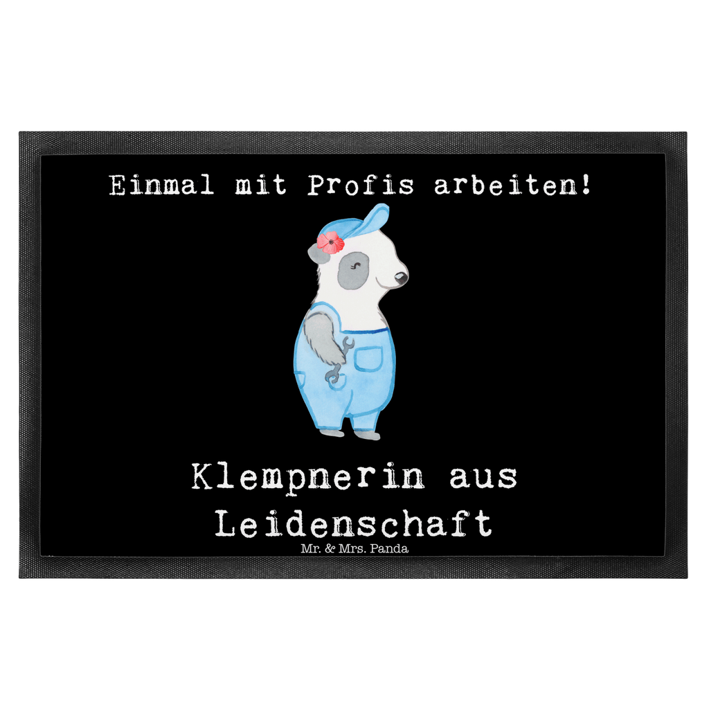 Fußmatte Klempnerin aus Leidenschaft Klempnerin, Handwerkerin, Installateurin, Meisterin, Gesellenprüfung, Fachbetrieb, Bauklempnerin, Sanitärinstallationen Türvorleger, Schmutzmatte, Fußabtreter, Matte, Schmutzfänger, Fußabstreifer, Schmutzfangmatte, Türmatte, Motivfußmatte,  Haustürmatte, Vorleger  Beruf, Ausbildung, Jubiläum, Abschied, Rente, Kollege, Kollegin, Geschenk, Schenken, Arbeitskollege, Mitarbeiter, Firma, Danke, Dankeschön