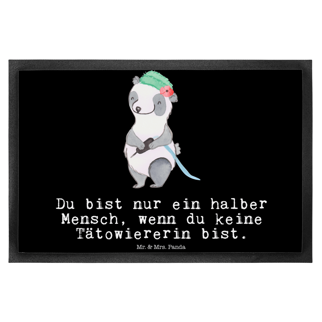 Fußmatte Tätowiererin mit Herz  Türvorleger, Schmutzmatte, Fußabtreter, Matte, Schmutzfänger, Fußabstreifer, Schmutzfangmatte, Türmatte, Motivfußmatte,  Haustürmatte, Vorleger  Beruf, Ausbildung, Jubiläum, Abschied, Rente, Kollege, Kollegin, Geschenk, Schenken, Arbeitskollege, Mitarbeiter, Firma, Danke, Dankeschön