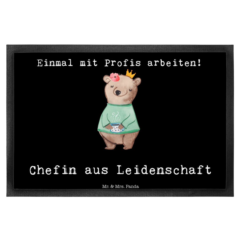 Fußmatte Chefin aus Leidenschaft CEO, Chefin, Führungskraft, Geschäftsinhaberin, Firmeninhaberin, Unternehmensinhaberin, Direktorin, Leiterin,  Türvorleger, Schmutzmatte, Fußabtreter, Matte, Schmutzfänger, Fußabstreifer, Schmutzfangmatte, Türmatte, Motivfußmatte,  Haustürmatte, Vorleger  Beruf, Ausbildung, Jubiläum, Abschied, Rente, Kollege, Kollegin, Geschenk, Schenken, Arbeitskollege, Mitarbeiter, Firma, Danke, Dankeschön