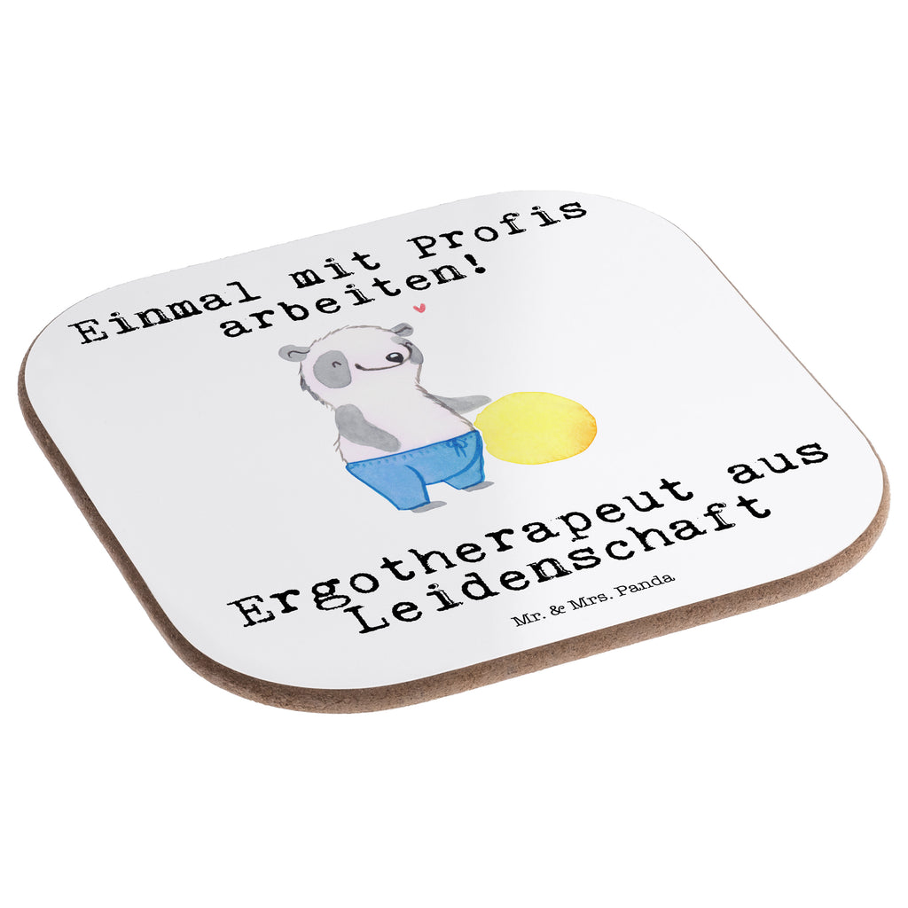 Quadratische Untersetzer Ergotherapeut aus Leidenschaft Bierdeckel, Glasuntersetzer, Untersetzer Gläser, Getränkeuntersetzer, Beruf, Ausbildung, Jubiläum, Abschied, Rente, Kollege, Kollegin, Geschenk, Schenken, Arbeitskollege, Mitarbeiter, Firma, Danke, Dankeschön, Ergotherapeut, Ergotherapie