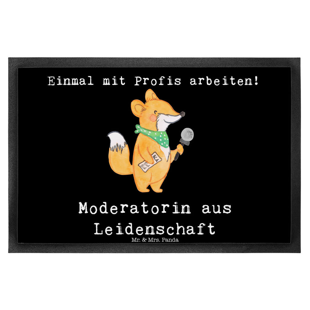 Fußmatte Moderatorin aus Leidenschaft  Türvorleger, Schmutzmatte, Fußabtreter, Matte, Schmutzfänger, Fußabstreifer, Schmutzfangmatte, Türmatte, Motivfußmatte,  Haustürmatte, Vorleger  Beruf, Ausbildung, Jubiläum, Abschied, Rente, Kollege, Kollegin, Geschenk, Schenken, Arbeitskollege, Mitarbeiter, Firma, Danke, Dankeschön