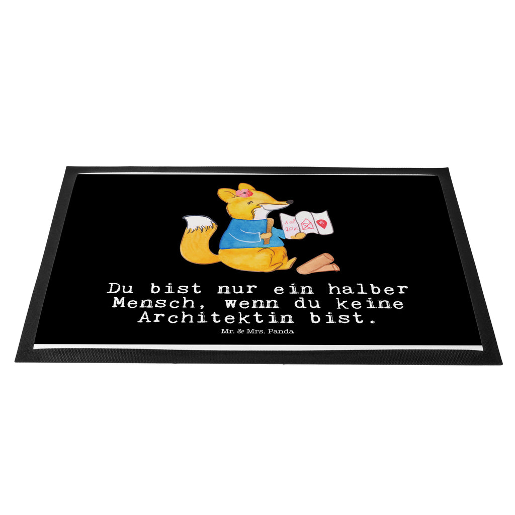 Fußmatte Architektin mit Herz Architektin, Innenarchitektin, Architekturbüro Türvorleger, Schmutzmatte, Fußabtreter, Matte, Schmutzfänger, Fußabstreifer, Schmutzfangmatte, Türmatte, Motivfußmatte,  Haustürmatte, Vorleger  Beruf, Ausbildung, Jubiläum, Abschied, Rente, Kollege, Kollegin, Geschenk, Schenken, Arbeitskollege, Mitarbeiter, Firma, Danke, Dankeschön