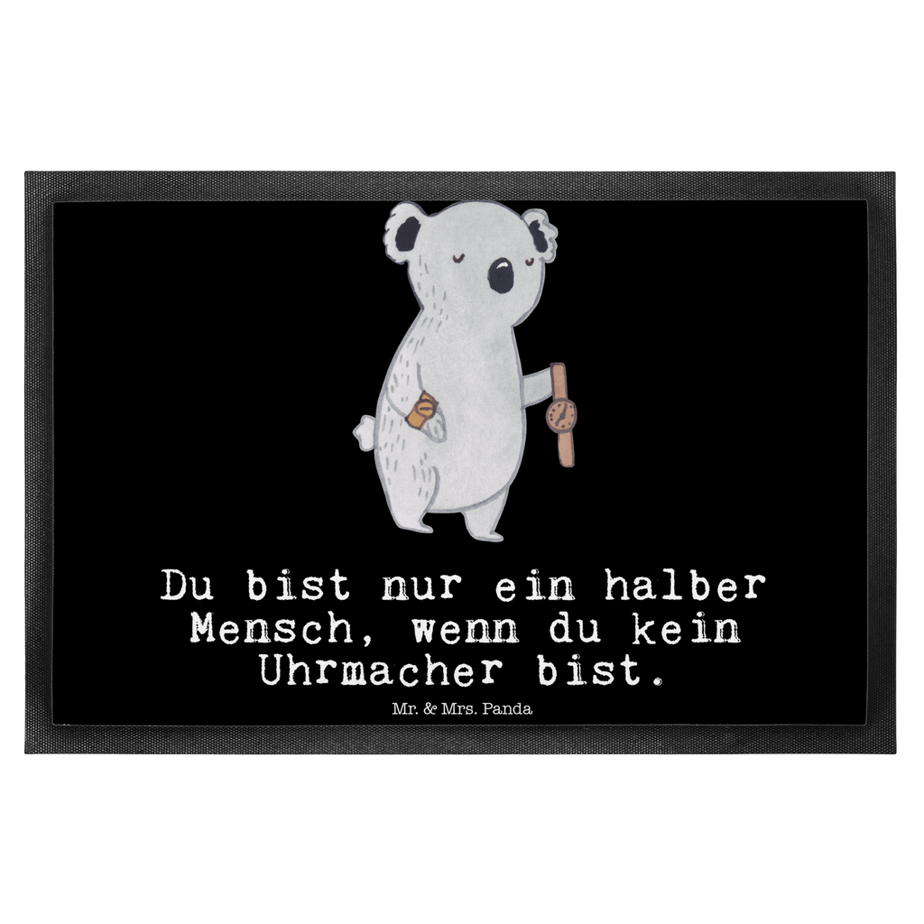 Fußmatte Uhrmacher mit Herz  Türvorleger, Schmutzmatte, Fußabtreter, Matte, Schmutzfänger, Fußabstreifer, Schmutzfangmatte, Türmatte, Motivfußmatte,  Haustürmatte, Vorleger  Beruf, Ausbildung, Jubiläum, Abschied, Rente, Kollege, Kollegin, Geschenk, Schenken, Arbeitskollege, Mitarbeiter, Firma, Danke, Dankeschön