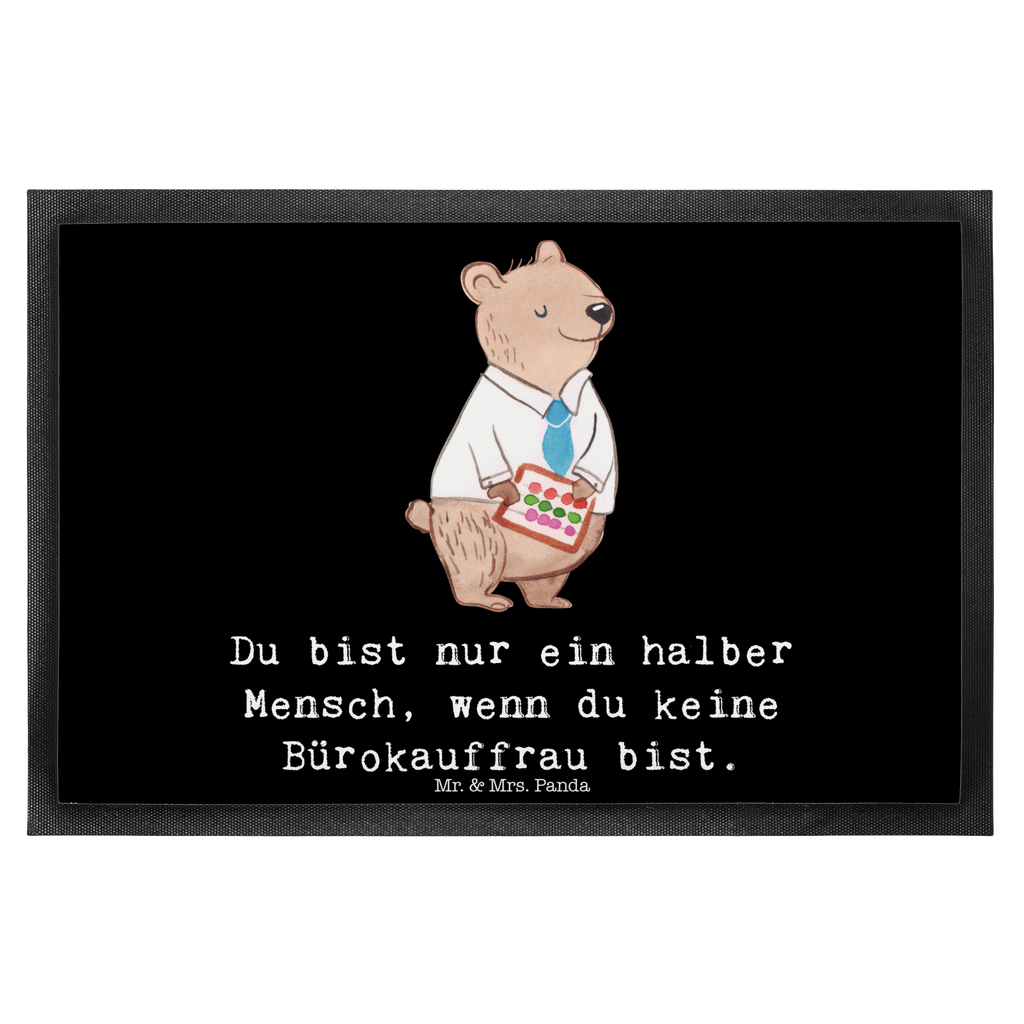 Fußmatte Bürokauffrau mit Herz Bürokauffrau, Kauffrau für Büromanagement,  Türvorleger, Schmutzmatte, Fußabtreter, Matte, Schmutzfänger, Fußabstreifer, Schmutzfangmatte, Türmatte, Motivfußmatte,  Haustürmatte, Vorleger  Beruf, Ausbildung, Jubiläum, Abschied, Rente, Kollege, Kollegin, Geschenk, Schenken, Arbeitskollege, Mitarbeiter, Firma, Danke, Dankeschön