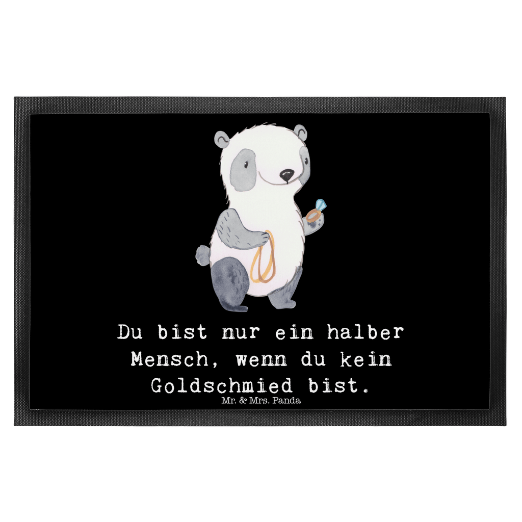 Fußmatte Goldschmied mit Herz Juwelier, Goldschmied, Schmied, Schmuckwarenhändler, Schmuckgeschäft, Eröffnung,  Türvorleger, Schmutzmatte, Fußabtreter, Matte, Schmutzfänger, Fußabstreifer, Schmutzfangmatte, Türmatte, Motivfußmatte,  Haustürmatte, Vorleger  Beruf, Ausbildung, Jubiläum, Abschied, Rente, Kollege, Kollegin, Geschenk, Schenken, Arbeitskollege, Mitarbeiter, Firma, Danke, Dankeschön
