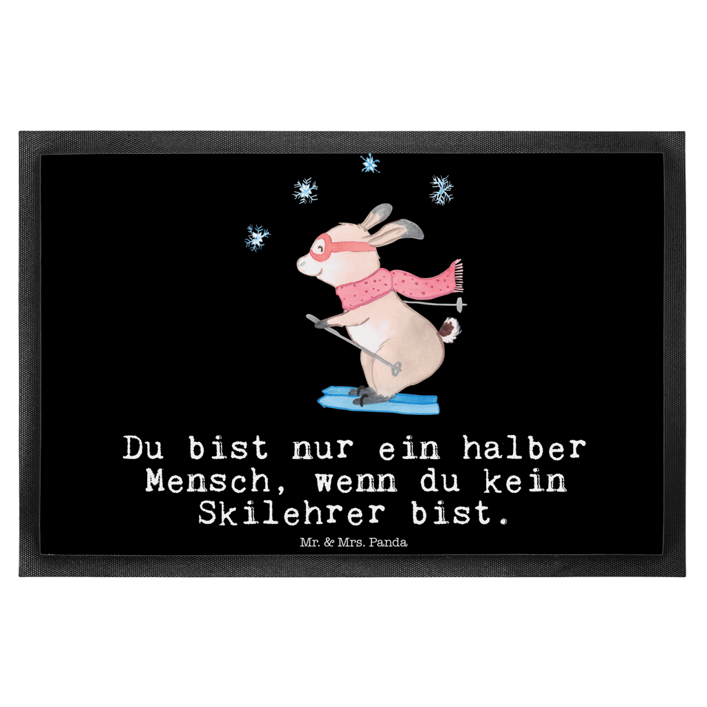 Fußmatte Skilehrer mit Herz  Türvorleger, Schmutzmatte, Fußabtreter, Matte, Schmutzfänger, Fußabstreifer, Schmutzfangmatte, Türmatte, Motivfußmatte,  Haustürmatte, Vorleger  Beruf, Ausbildung, Jubiläum, Abschied, Rente, Kollege, Kollegin, Geschenk, Schenken, Arbeitskollege, Mitarbeiter, Firma, Danke, Dankeschön