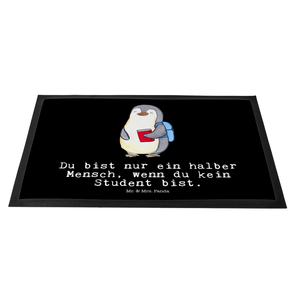 Fußmatte Student mit Herz  Türvorleger, Schmutzmatte, Fußabtreter, Matte, Schmutzfänger, Fußabstreifer, Schmutzfangmatte, Türmatte, Motivfußmatte,  Haustürmatte, Vorleger  Beruf, Ausbildung, Jubiläum, Abschied, Rente, Kollege, Kollegin, Geschenk, Schenken, Arbeitskollege, Mitarbeiter, Firma, Danke, Dankeschön