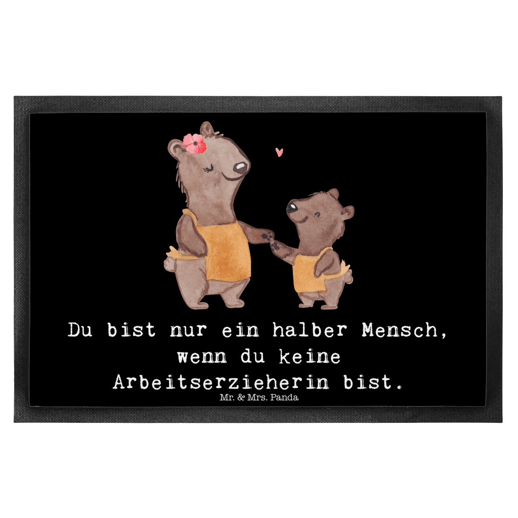 Fußmatte Arbeitserzieherin mit Herz Arbeitserzieherin, Arbeitspädagogin, Ausbildung, Studium,  Türvorleger, Schmutzmatte, Fußabtreter, Matte, Schmutzfänger, Fußabstreifer, Schmutzfangmatte, Türmatte, Motivfußmatte,  Haustürmatte, Vorleger  Beruf, Ausbildung, Jubiläum, Abschied, Rente, Kollege, Kollegin, Geschenk, Schenken, Arbeitskollege, Mitarbeiter, Firma, Danke, Dankeschön