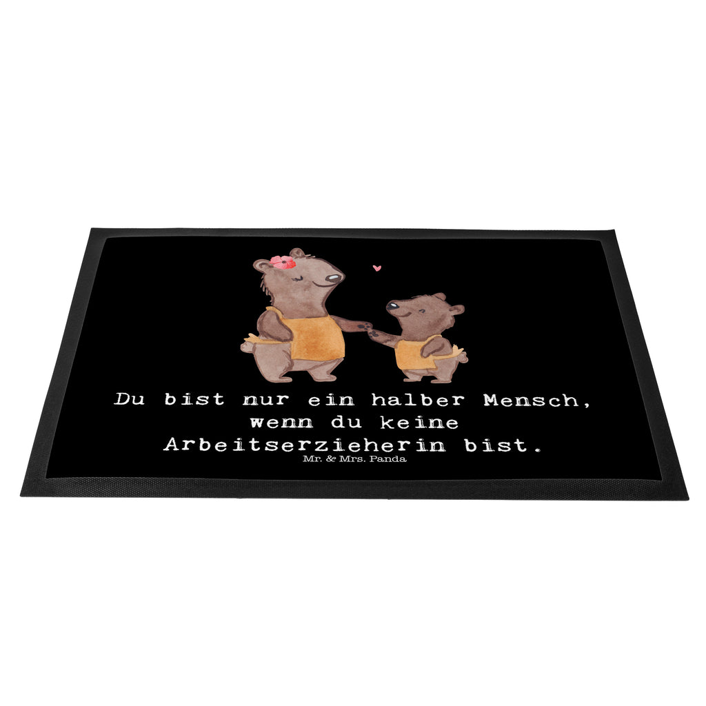 Fußmatte Arbeitserzieherin mit Herz Arbeitserzieherin, Arbeitspädagogin, Ausbildung, Studium,  Türvorleger, Schmutzmatte, Fußabtreter, Matte, Schmutzfänger, Fußabstreifer, Schmutzfangmatte, Türmatte, Motivfußmatte,  Haustürmatte, Vorleger  Beruf, Ausbildung, Jubiläum, Abschied, Rente, Kollege, Kollegin, Geschenk, Schenken, Arbeitskollege, Mitarbeiter, Firma, Danke, Dankeschön