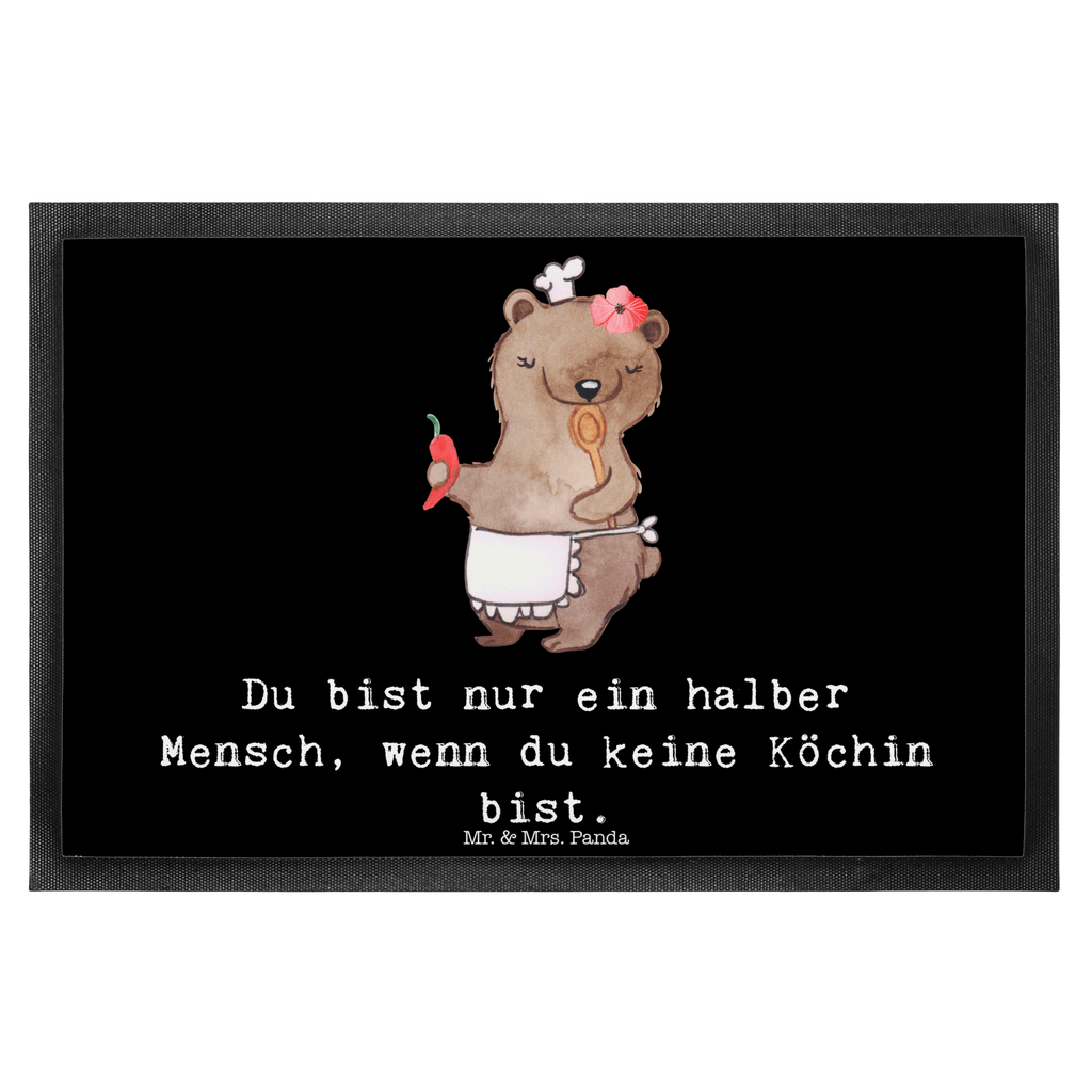 Fußmatte Köchin mit Herz Köchin, Chefköchin, Küchenchefin, Küchenmeisterin, Schiffsköchin, Sterneköchin, Fernsehköchin, Restaurant,  Türvorleger, Schmutzmatte, Fußabtreter, Matte, Schmutzfänger, Fußabstreifer, Schmutzfangmatte, Türmatte, Motivfußmatte,  Haustürmatte, Vorleger  Beruf, Ausbildung, Jubiläum, Abschied, Rente, Kollege, Kollegin, Geschenk, Schenken, Arbeitskollege, Mitarbeiter, Firma, Danke, Dankeschön