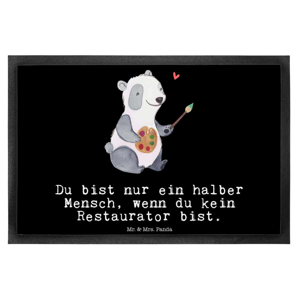 Fußmatte Restaurator mit Herz  Türvorleger, Schmutzmatte, Fußabtreter, Matte, Schmutzfänger, Fußabstreifer, Schmutzfangmatte, Türmatte, Motivfußmatte,  Haustürmatte, Vorleger  Beruf, Ausbildung, Jubiläum, Abschied, Rente, Kollege, Kollegin, Geschenk, Schenken, Arbeitskollege, Mitarbeiter, Firma, Danke, Dankeschön