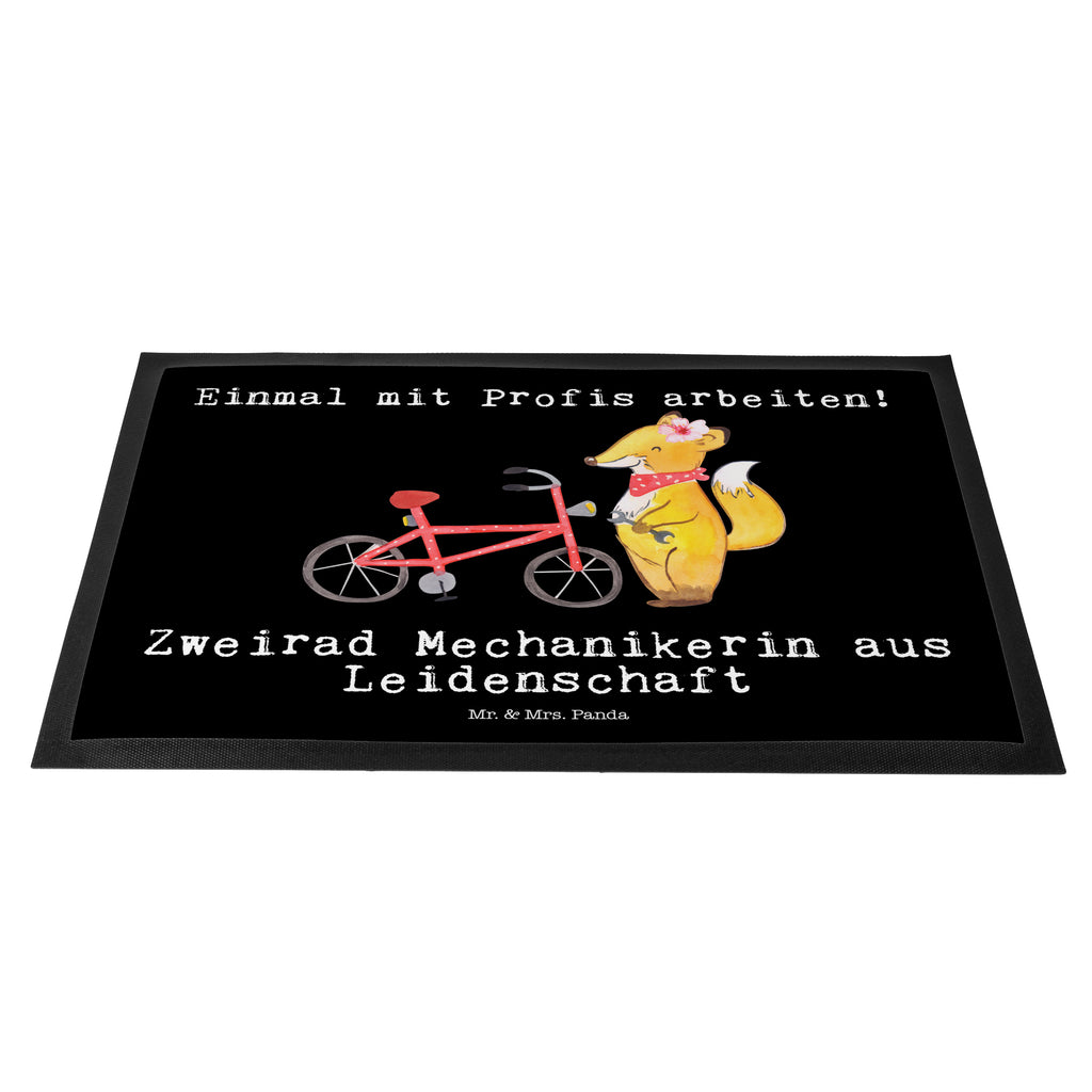 Fußmatte Zweirad Mechanikerin aus Leidenschaft  Türvorleger, Schmutzmatte, Fußabtreter, Matte, Schmutzfänger, Fußabstreifer, Schmutzfangmatte, Türmatte, Motivfußmatte,  Haustürmatte, Vorleger  Beruf, Ausbildung, Jubiläum, Abschied, Rente, Kollege, Kollegin, Geschenk, Schenken, Arbeitskollege, Mitarbeiter, Firma, Danke, Dankeschön