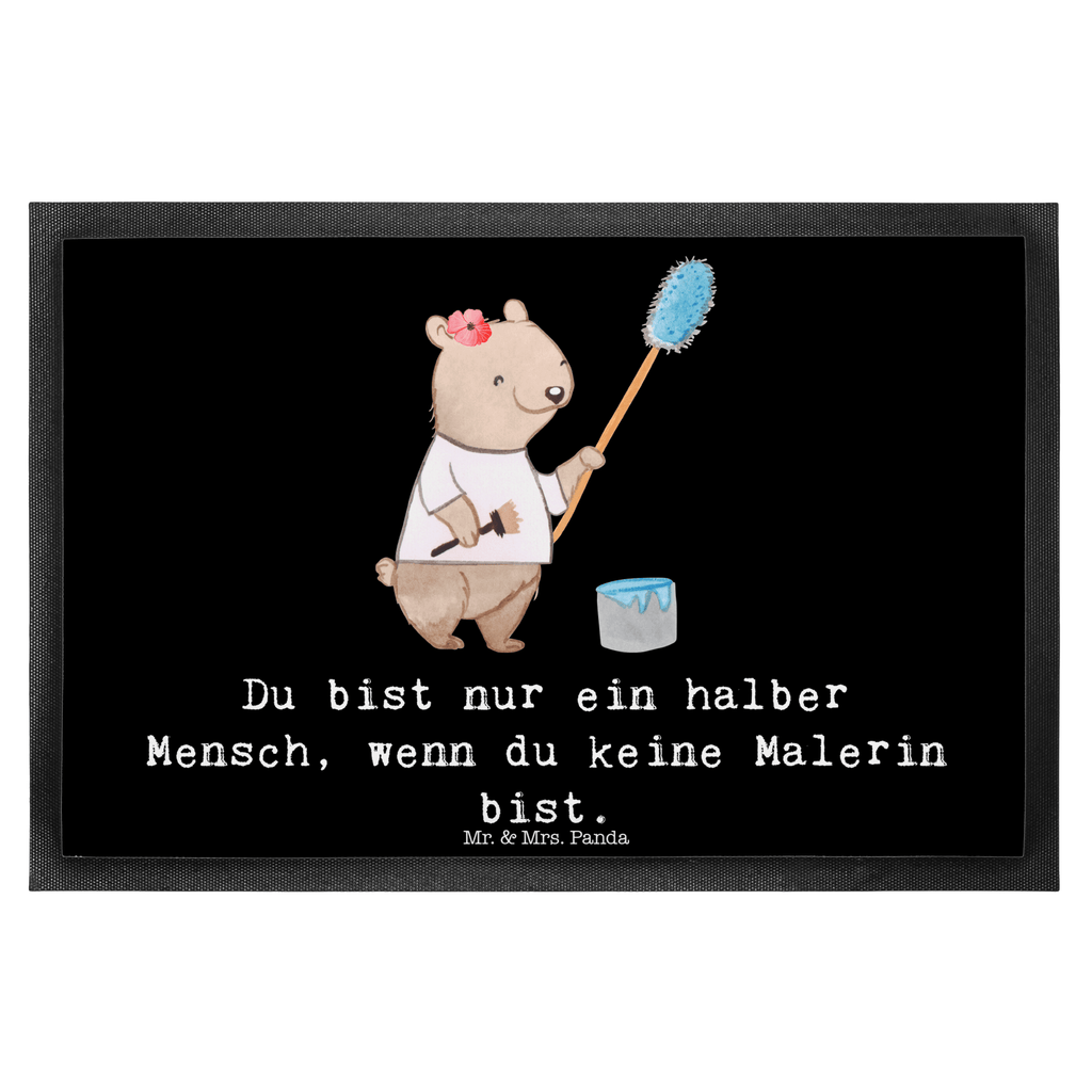 Fußmatte Malerin mit Herz Türvorleger, Schmutzmatte, Fußabtreter, Matte, Schmutzfänger, Fußabstreifer, Schmutzfangmatte, Türmatte, Motivfußmatte, Haustürmatte, Vorleger, Beruf, Ausbildung, Jubiläum, Abschied, Rente, Kollege, Kollegin, Geschenk, Schenken, Arbeitskollege, Mitarbeiter, Firma, Danke, Dankeschön, Maler, Malermeisterin, Gesellenprüfung, Meisterprüfung, Malerbetrieb