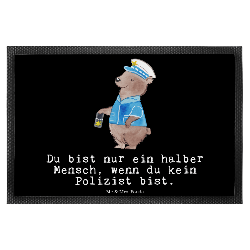 Fußmatte Polizist mit Herz Polizist, Polizeibeamter, Wachmann, Cop, Polizei, Studium Türvorleger, Schmutzmatte, Fußabtreter, Matte, Schmutzfänger, Fußabstreifer, Schmutzfangmatte, Türmatte, Motivfußmatte,  Haustürmatte, Vorleger  Beruf, Ausbildung, Jubiläum, Abschied, Rente, Kollege, Kollegin, Geschenk, Schenken, Arbeitskollege, Mitarbeiter, Firma, Danke, Dankeschön