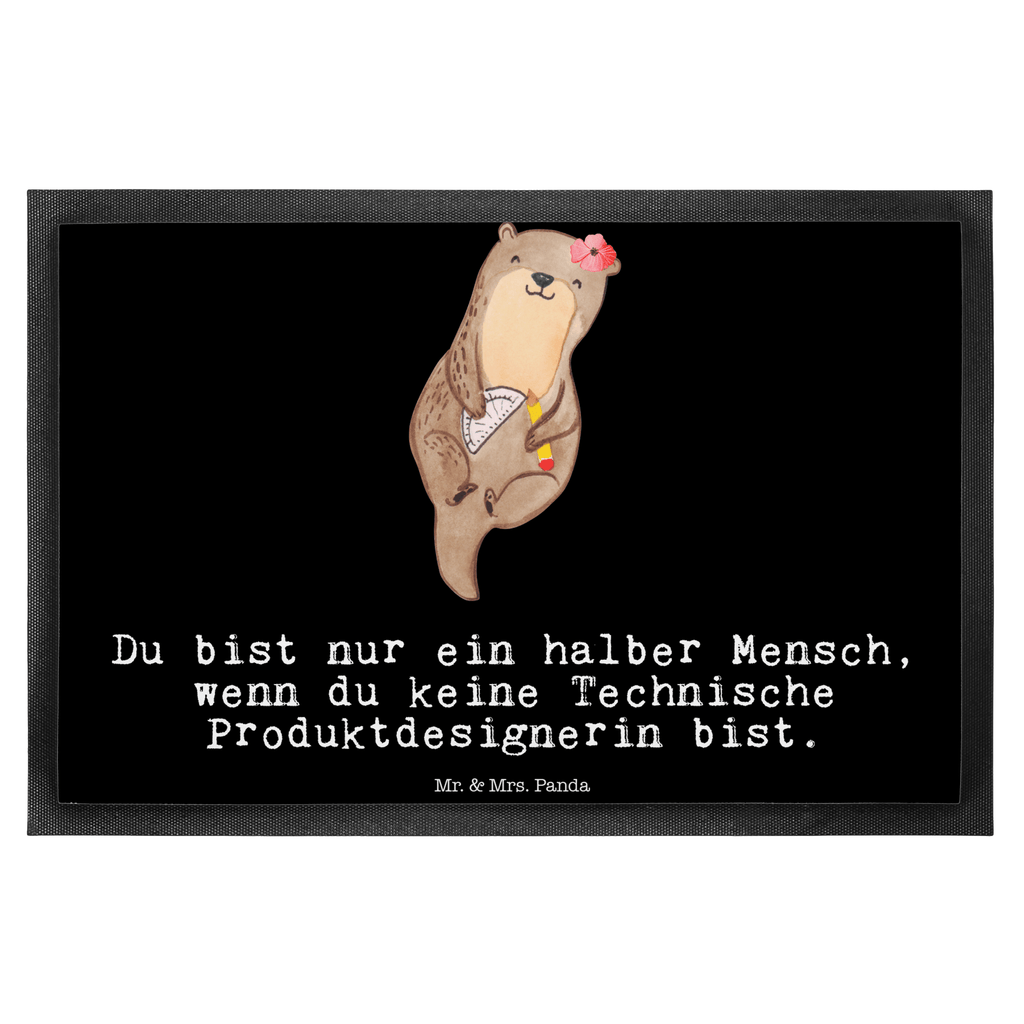 Fußmatte Technische Produktdesignerin mit Herz  Türvorleger, Schmutzmatte, Fußabtreter, Matte, Schmutzfänger, Fußabstreifer, Schmutzfangmatte, Türmatte, Motivfußmatte,  Haustürmatte, Vorleger  Beruf, Ausbildung, Jubiläum, Abschied, Rente, Kollege, Kollegin, Geschenk, Schenken, Arbeitskollege, Mitarbeiter, Firma, Danke, Dankeschön