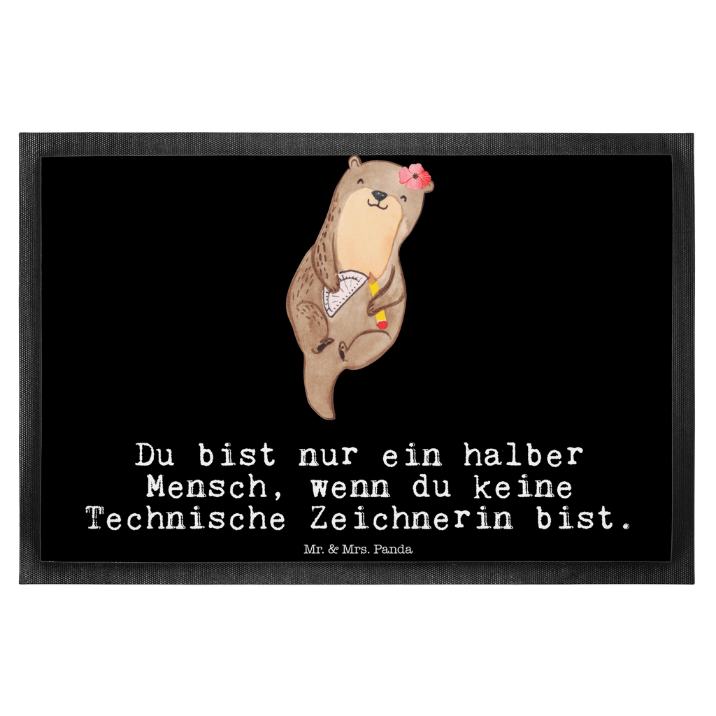 Fußmatte Technische Zeichnerin mit Herz  Türvorleger, Schmutzmatte, Fußabtreter, Matte, Schmutzfänger, Fußabstreifer, Schmutzfangmatte, Türmatte, Motivfußmatte,  Haustürmatte, Vorleger  Beruf, Ausbildung, Jubiläum, Abschied, Rente, Kollege, Kollegin, Geschenk, Schenken, Arbeitskollege, Mitarbeiter, Firma, Danke, Dankeschön
