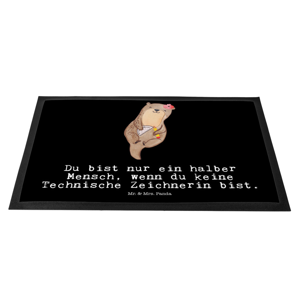 Fußmatte Technische Zeichnerin mit Herz  Türvorleger, Schmutzmatte, Fußabtreter, Matte, Schmutzfänger, Fußabstreifer, Schmutzfangmatte, Türmatte, Motivfußmatte,  Haustürmatte, Vorleger  Beruf, Ausbildung, Jubiläum, Abschied, Rente, Kollege, Kollegin, Geschenk, Schenken, Arbeitskollege, Mitarbeiter, Firma, Danke, Dankeschön