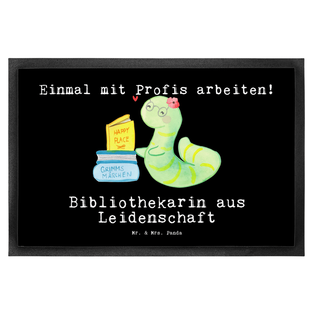 Fußmatte Bibliothekarin aus Leidenschaft Bibliothekarin, Buchhandlung, Bibliothek, Bücherwurm, Leseratte, Bücherliebe Türvorleger, Schmutzmatte, Fußabtreter, Matte, Schmutzfänger, Fußabstreifer, Schmutzfangmatte, Türmatte, Motivfußmatte,  Haustürmatte, Vorleger  Beruf, Ausbildung, Jubiläum, Abschied, Rente, Kollege, Kollegin, Geschenk, Schenken, Arbeitskollege, Mitarbeiter, Firma, Danke, Dankeschön