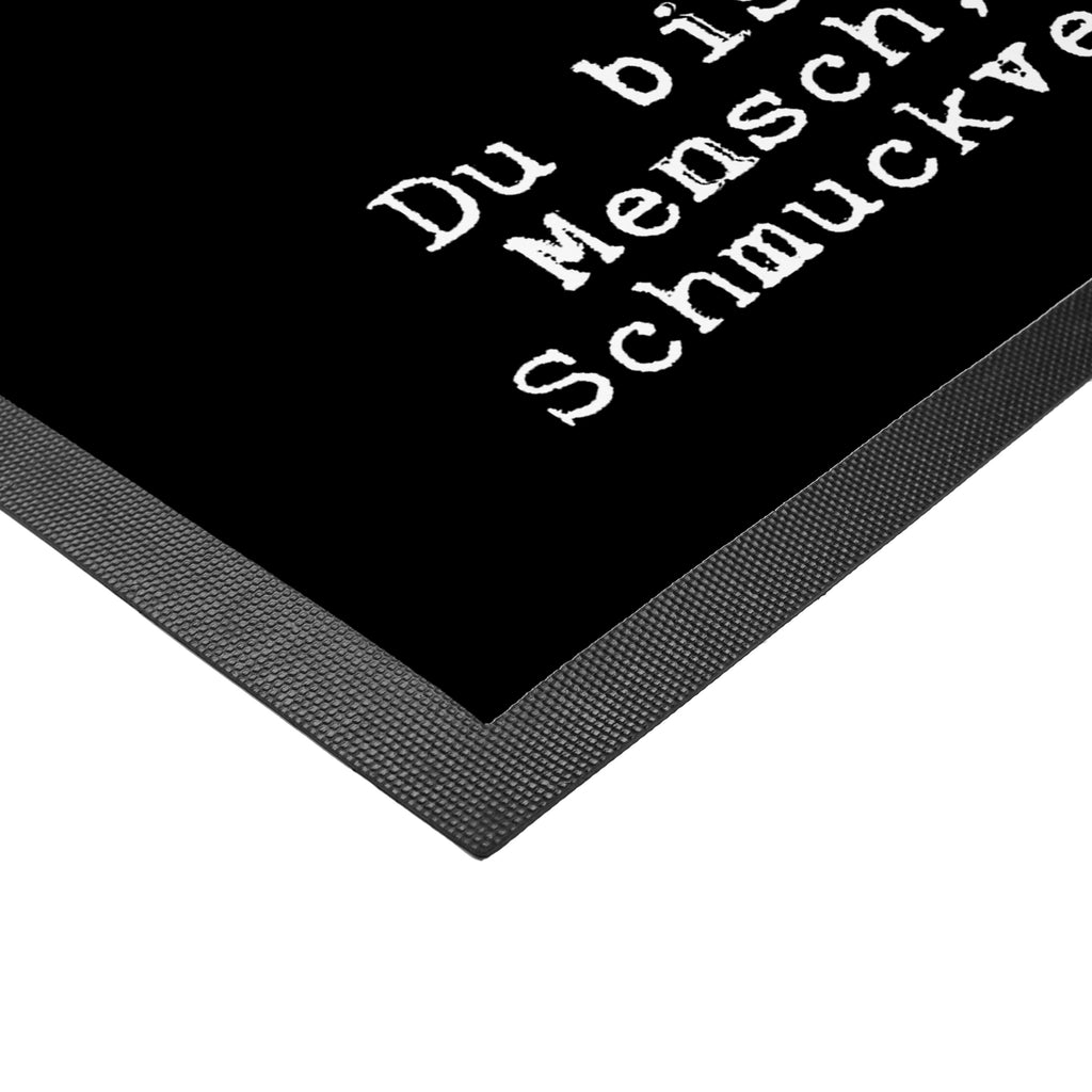 Fußmatte Schmuckverkäuferin mit Herz Schmuckverkäuferin, Juwelier, Goldschmied, Schmied, Schmuckwarenhändler, Schmuckgeschäft, Eröffnung, Ausbildung Türvorleger, Schmutzmatte, Fußabtreter, Matte, Schmutzfänger, Fußabstreifer, Schmutzfangmatte, Türmatte, Motivfußmatte,  Haustürmatte, Vorleger  Beruf, Ausbildung, Jubiläum, Abschied, Rente, Kollege, Kollegin, Geschenk, Schenken, Arbeitskollege, Mitarbeiter, Firma, Danke, Dankeschön