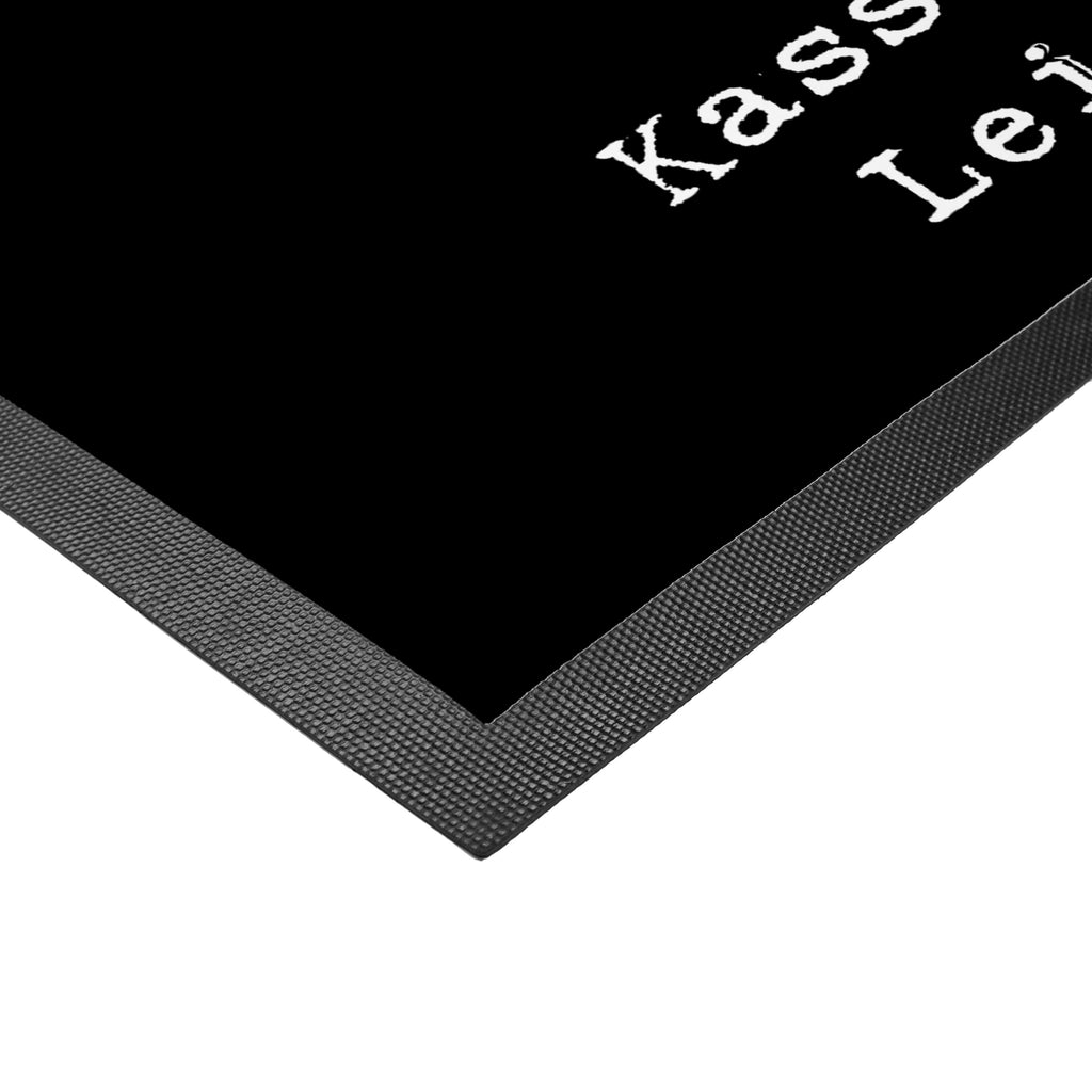 Fußmatte Kassiererin aus Leidenschaft Kassiererin, Kassenwartin, Mitarbeiterin Kasse,  Türvorleger, Schmutzmatte, Fußabtreter, Matte, Schmutzfänger, Fußabstreifer, Schmutzfangmatte, Türmatte, Motivfußmatte,  Haustürmatte, Vorleger  Beruf, Ausbildung, Jubiläum, Abschied, Rente, Kollege, Kollegin, Geschenk, Schenken, Arbeitskollege, Mitarbeiter, Firma, Danke, Dankeschön