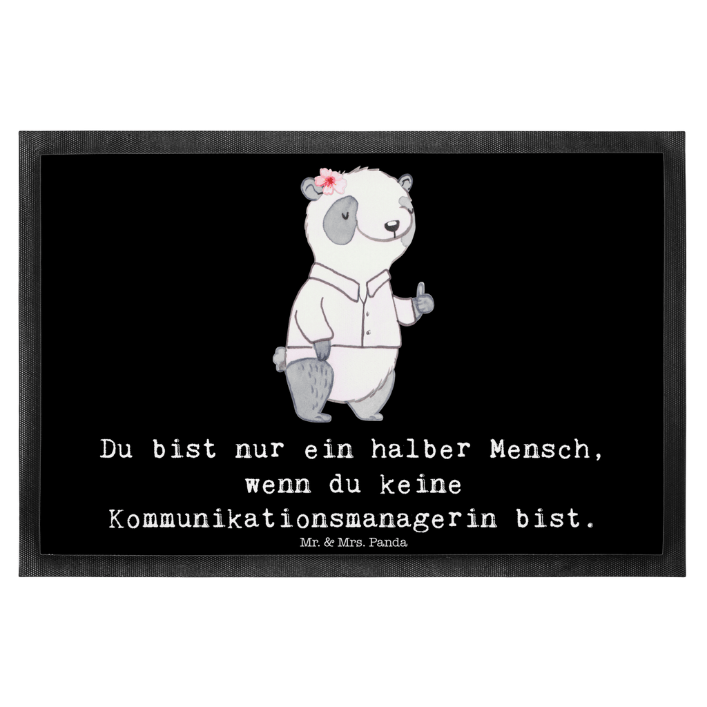 Fußmatte Kommunikationsmanagerin mit Herz Kommunikationsmanagerin, studium, interkulturelle kommunikation, communications manager,  Türvorleger, Schmutzmatte, Fußabtreter, Matte, Schmutzfänger, Fußabstreifer, Schmutzfangmatte, Türmatte, Motivfußmatte,  Haustürmatte, Vorleger  Beruf, Ausbildung, Jubiläum, Abschied, Rente, Kollege, Kollegin, Geschenk, Schenken, Arbeitskollege, Mitarbeiter, Firma, Danke, Dankeschön