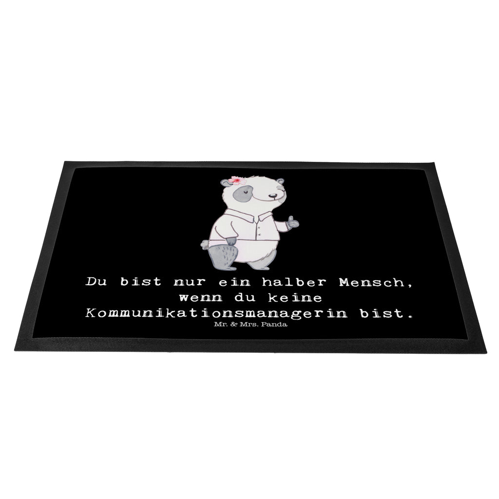 Fußmatte Kommunikationsmanagerin mit Herz Kommunikationsmanagerin, studium, interkulturelle kommunikation, communications manager,  Türvorleger, Schmutzmatte, Fußabtreter, Matte, Schmutzfänger, Fußabstreifer, Schmutzfangmatte, Türmatte, Motivfußmatte,  Haustürmatte, Vorleger  Beruf, Ausbildung, Jubiläum, Abschied, Rente, Kollege, Kollegin, Geschenk, Schenken, Arbeitskollege, Mitarbeiter, Firma, Danke, Dankeschön