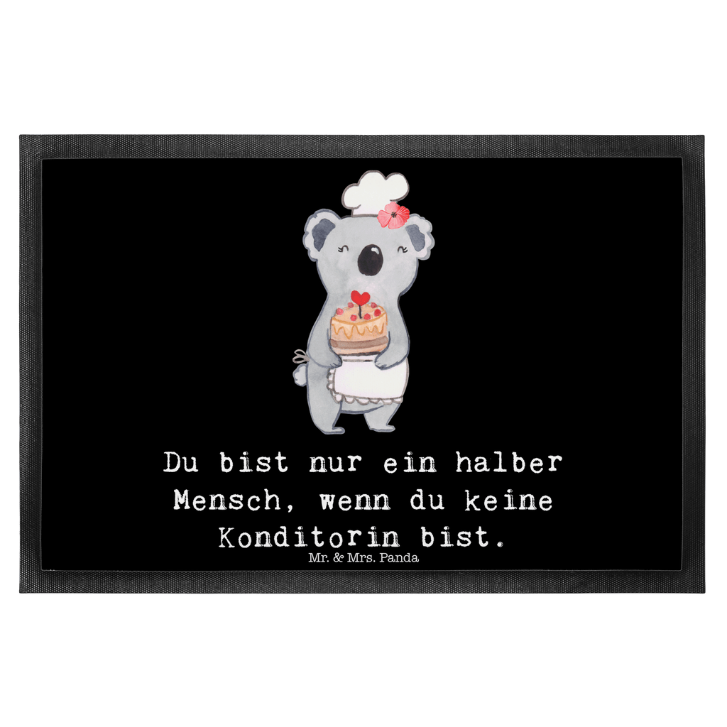 Fußmatte Konditorin mit Herz Konditorin, Kuchenbäckerin, 
Patissierin, Confiseurin, Bäckerin,  Türvorleger, Schmutzmatte, Fußabtreter, Matte, Schmutzfänger, Fußabstreifer, Schmutzfangmatte, Türmatte, Motivfußmatte,  Haustürmatte, Vorleger  Beruf, Ausbildung, Jubiläum, Abschied, Rente, Kollege, Kollegin, Geschenk, Schenken, Arbeitskollege, Mitarbeiter, Firma, Danke, Dankeschön