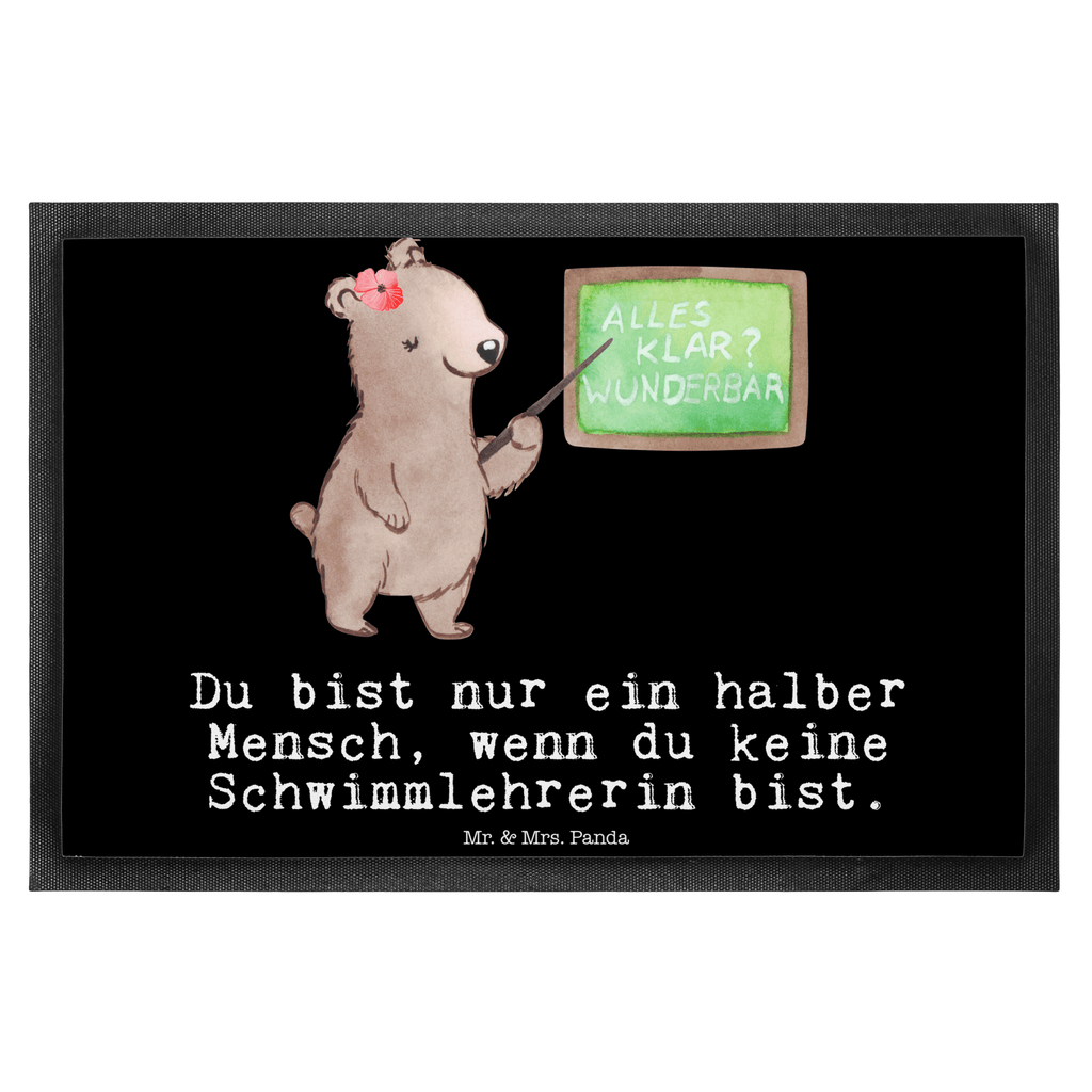 Fußmatte Schwimmlehrerin mit Herz Schwimmlehrerin, Schwimmbad, Schwimmschule, Schwimmverein,  Türvorleger, Schmutzmatte, Fußabtreter, Matte, Schmutzfänger, Fußabstreifer, Schmutzfangmatte, Türmatte, Motivfußmatte,  Haustürmatte, Vorleger  Beruf, Ausbildung, Jubiläum, Abschied, Rente, Kollege, Kollegin, Geschenk, Schenken, Arbeitskollege, Mitarbeiter, Firma, Danke, Dankeschön