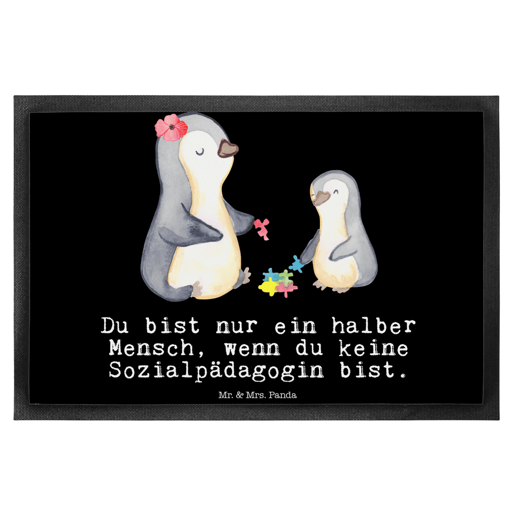 Fußmatte Sozialpädagogin mit Herz  Türvorleger, Schmutzmatte, Fußabtreter, Matte, Schmutzfänger, Fußabstreifer, Schmutzfangmatte, Türmatte, Motivfußmatte,  Haustürmatte, Vorleger  Beruf, Ausbildung, Jubiläum, Abschied, Rente, Kollege, Kollegin, Geschenk, Schenken, Arbeitskollege, Mitarbeiter, Firma, Danke, Dankeschön