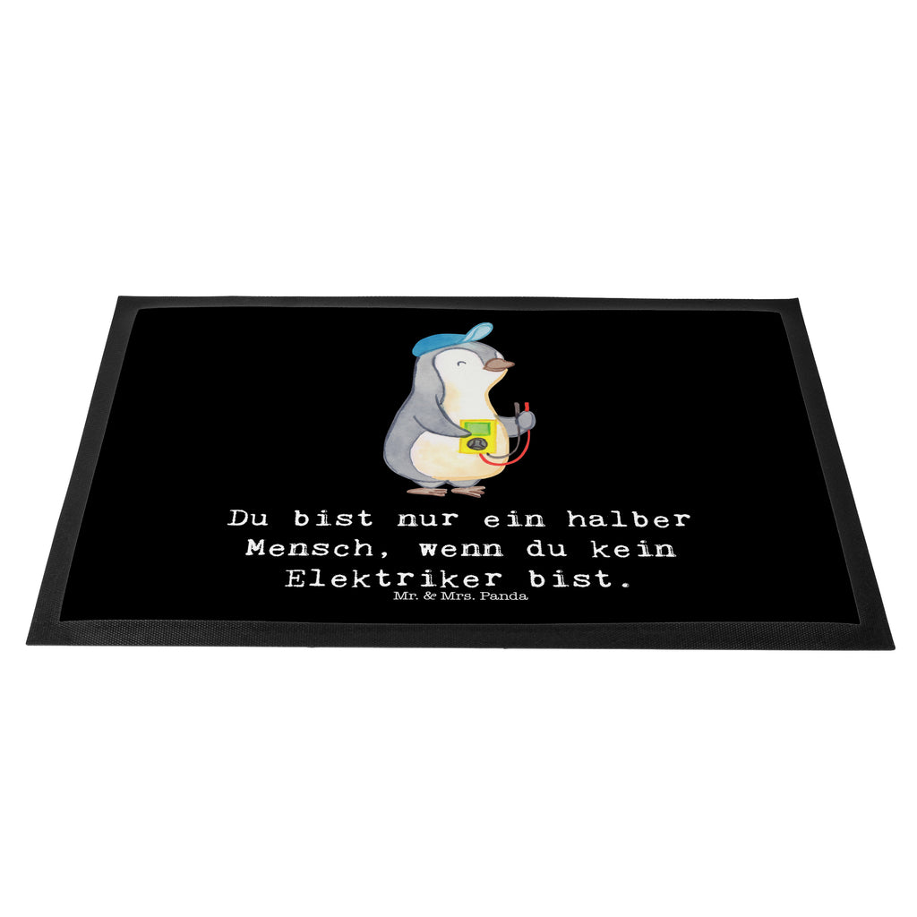 Fußmatte Elektriker mit Herz Elektriker, Elektronmonteur, Elektrotechniker, Elektroinstallateur , Elektromeister, Gesellenprüfung, Ausbildung,  Türvorleger, Schmutzmatte, Fußabtreter, Matte, Schmutzfänger, Fußabstreifer, Schmutzfangmatte, Türmatte, Motivfußmatte,  Haustürmatte, Vorleger  Beruf, Ausbildung, Jubiläum, Abschied, Rente, Kollege, Kollegin, Geschenk, Schenken, Arbeitskollege, Mitarbeiter, Firma, Danke, Dankeschön