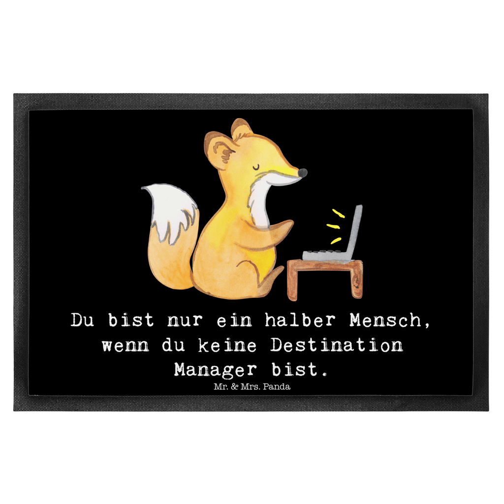 Fußmatte Destination Manager mit Herz  Türvorleger, Schmutzmatte, Fußabtreter, Matte, Schmutzfänger, Fußabstreifer, Schmutzfangmatte, Türmatte, Motivfußmatte,  Haustürmatte, Vorleger  Beruf, Ausbildung, Jubiläum, Abschied, Rente, Kollege, Kollegin, Geschenk, Schenken, Arbeitskollege, Mitarbeiter, Firma, Danke, Dankeschön