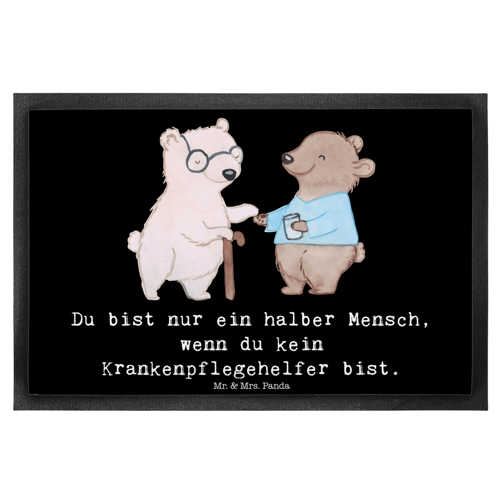 Fußmatte Krankenpflegehelfer mit Herz Krankenpflegehelfer, Pflegehelfer, Ausbildung, Pflegekraft Türvorleger, Schmutzmatte, Fußabtreter, Matte, Schmutzfänger, Fußabstreifer, Schmutzfangmatte, Türmatte, Motivfußmatte,  Haustürmatte, Vorleger  Beruf, Ausbildung, Jubiläum, Abschied, Rente, Kollege, Kollegin, Geschenk, Schenken, Arbeitskollege, Mitarbeiter, Firma, Danke, Dankeschön