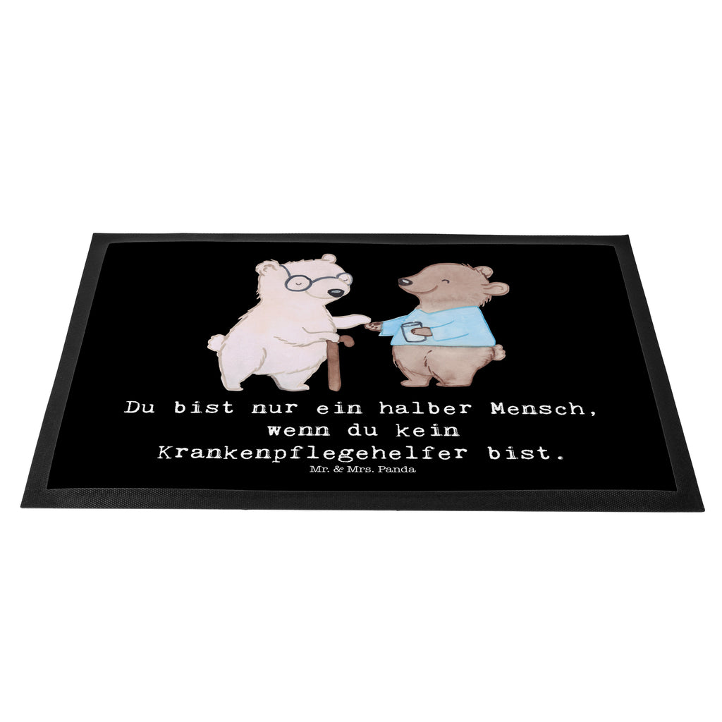 Fußmatte Krankenpflegehelfer mit Herz Krankenpflegehelfer, Pflegehelfer, Ausbildung, Pflegekraft Türvorleger, Schmutzmatte, Fußabtreter, Matte, Schmutzfänger, Fußabstreifer, Schmutzfangmatte, Türmatte, Motivfußmatte,  Haustürmatte, Vorleger  Beruf, Ausbildung, Jubiläum, Abschied, Rente, Kollege, Kollegin, Geschenk, Schenken, Arbeitskollege, Mitarbeiter, Firma, Danke, Dankeschön
