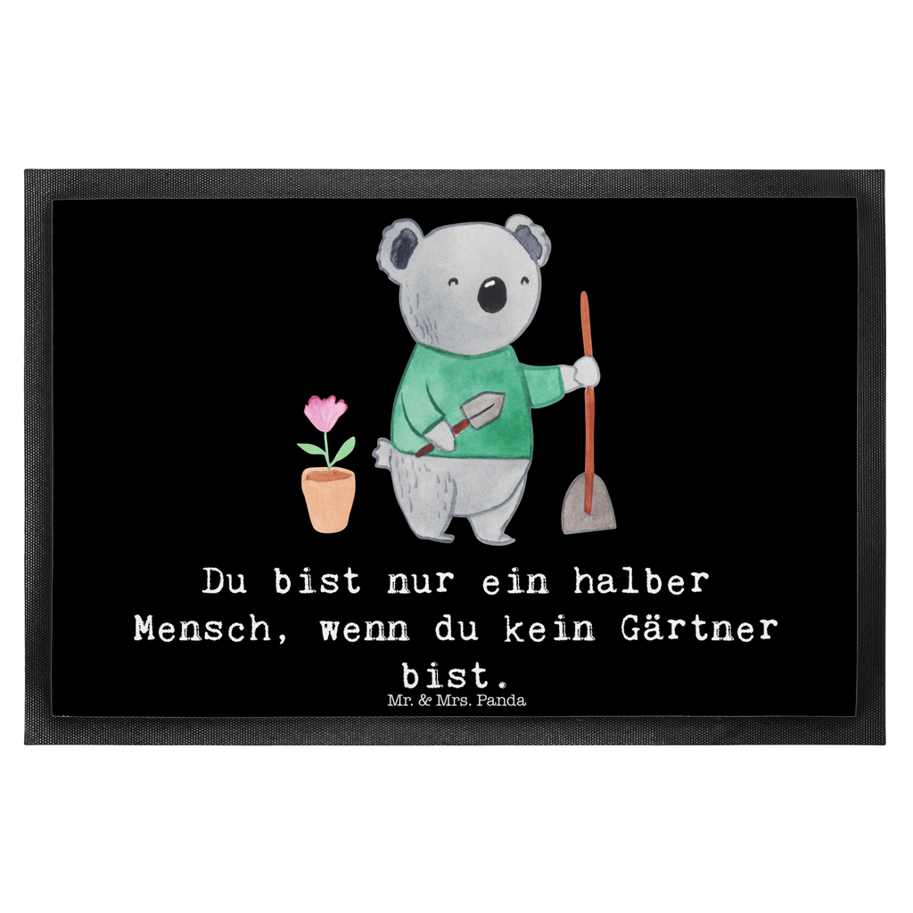 Fußmatte Gärtner mit Herz Gärtner, Gartenplaner, Gärtnerei, Gartenbau, Hobbygärtner, Garten- und Landschaftsbauer,  Türvorleger, Schmutzmatte, Fußabtreter, Matte, Schmutzfänger, Fußabstreifer, Schmutzfangmatte, Türmatte, Motivfußmatte,  Haustürmatte, Vorleger  Beruf, Ausbildung, Jubiläum, Abschied, Rente, Kollege, Kollegin, Geschenk, Schenken, Arbeitskollege, Mitarbeiter, Firma, Danke, Dankeschön