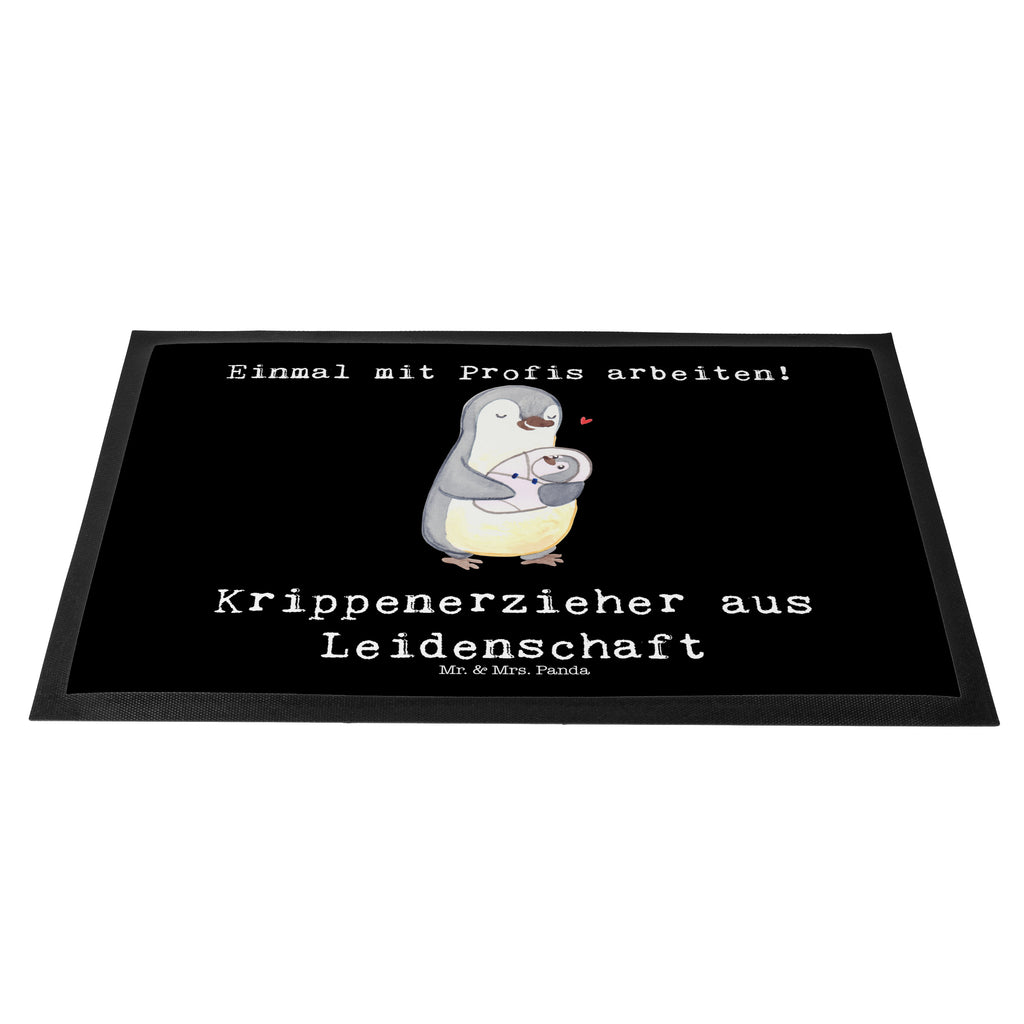 Fußmatte Krippenerzieher aus Leidenschaft Krippenerzieher, Kindertagesstätte, KITA, Eröffnung, Erzieher, Pädagoge,  Türvorleger, Schmutzmatte, Fußabtreter, Matte, Schmutzfänger, Fußabstreifer, Schmutzfangmatte, Türmatte, Motivfußmatte,  Haustürmatte, Vorleger  Beruf, Ausbildung, Jubiläum, Abschied, Rente, Kollege, Kollegin, Geschenk, Schenken, Arbeitskollege, Mitarbeiter, Firma, Danke, Dankeschön