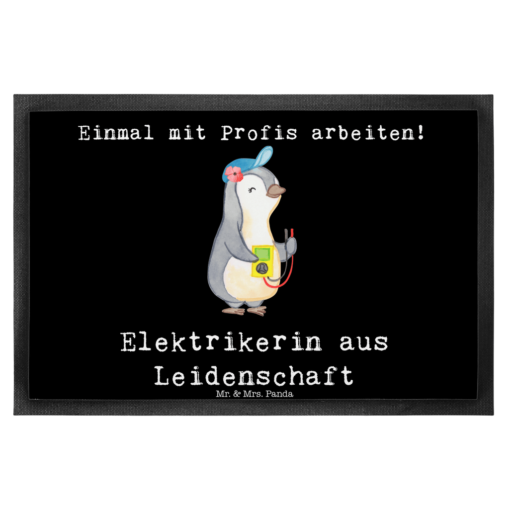 Fußmatte Elektrikerin aus Leidenschaft Türvorleger, Schmutzmatte, Fußabtreter, Matte, Schmutzfänger, Fußabstreifer, Schmutzfangmatte, Türmatte, Motivfußmatte, Haustürmatte, Vorleger, Beruf, Ausbildung, Jubiläum, Abschied, Rente, Kollege, Kollegin, Geschenk, Schenken, Arbeitskollege, Mitarbeiter, Firma, Danke, Dankeschön, Elektrikerin, Elektronmonteurin, Elektrotechnikerin, Elektroinstallateurin, Elektromeisterin, Gesellenprüfung