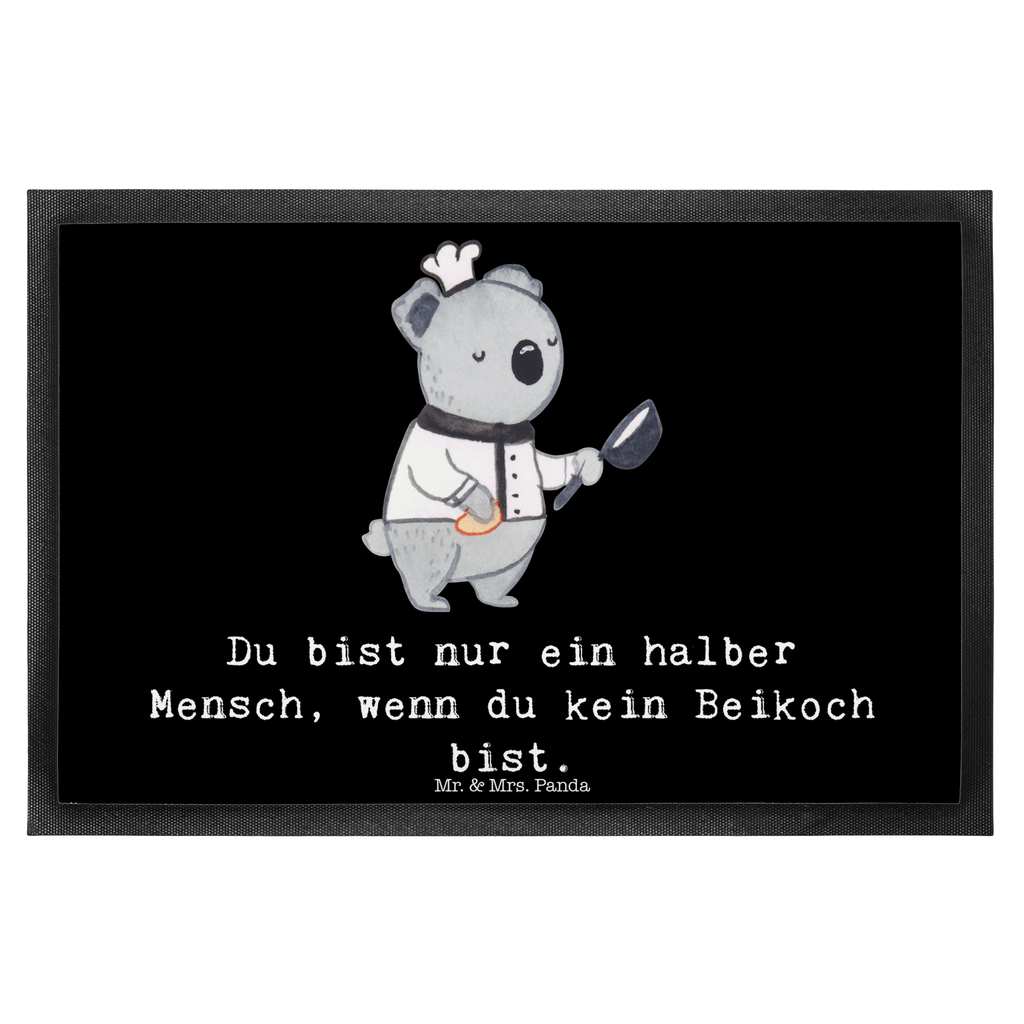 Fußmatte Beikoch mit Herz Beikoch, Spülhilfe, Hilfskoch, Jungkoch, Küchenhilfe, Gastronomie, Restaurant, Koch,  Türvorleger, Schmutzmatte, Fußabtreter, Matte, Schmutzfänger, Fußabstreifer, Schmutzfangmatte, Türmatte, Motivfußmatte,  Haustürmatte, Vorleger  Beruf, Ausbildung, Jubiläum, Abschied, Rente, Kollege, Kollegin, Geschenk, Schenken, Arbeitskollege, Mitarbeiter, Firma, Danke, Dankeschön