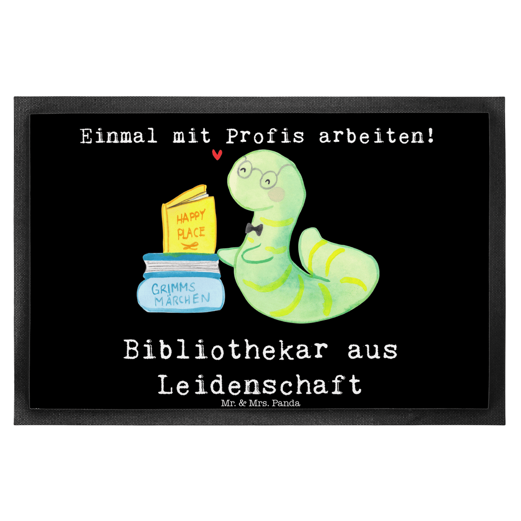 Fußmatte Bibliothekar aus Leidenschaft Bibliothekar, Buchhandlung, Bibliothek, Bücherwurm, Leseratte, Bücherliebe Türvorleger, Schmutzmatte, Fußabtreter, Matte, Schmutzfänger, Fußabstreifer, Schmutzfangmatte, Türmatte, Motivfußmatte,  Haustürmatte, Vorleger  Beruf, Ausbildung, Jubiläum, Abschied, Rente, Kollege, Kollegin, Geschenk, Schenken, Arbeitskollege, Mitarbeiter, Firma, Danke, Dankeschön