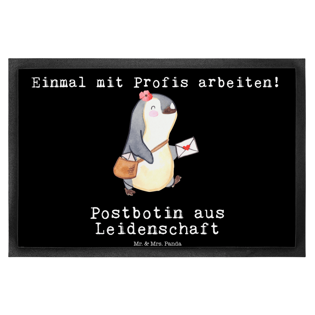Fußmatte Postbotin aus Leidenschaft Postbotin, Briefzustellerin, Briefträgerin, Postlerin Türvorleger, Schmutzmatte, Fußabtreter, Matte, Schmutzfänger, Fußabstreifer, Schmutzfangmatte, Türmatte, Motivfußmatte,  Haustürmatte, Vorleger  Beruf, Ausbildung, Jubiläum, Abschied, Rente, Kollege, Kollegin, Geschenk, Schenken, Arbeitskollege, Mitarbeiter, Firma, Danke, Dankeschön