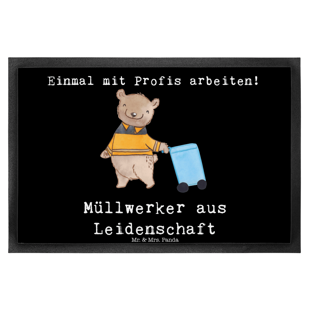 Fußmatte Müllwerker aus Leidenschaft Müllwerker, Fachkraft Kreislauf- und Abfallwirtschaft, Müllentsorger, 
Kehrichtmann, Müllmann, Müllfahrer Türvorleger, Schmutzmatte, Fußabtreter, Matte, Schmutzfänger, Fußabstreifer, Schmutzfangmatte, Türmatte, Motivfußmatte,  Haustürmatte, Vorleger  Beruf, Ausbildung, Jubiläum, Abschied, Rente, Kollege, Kollegin, Geschenk, Schenken, Arbeitskollege, Mitarbeiter, Firma, Danke, Dankeschön